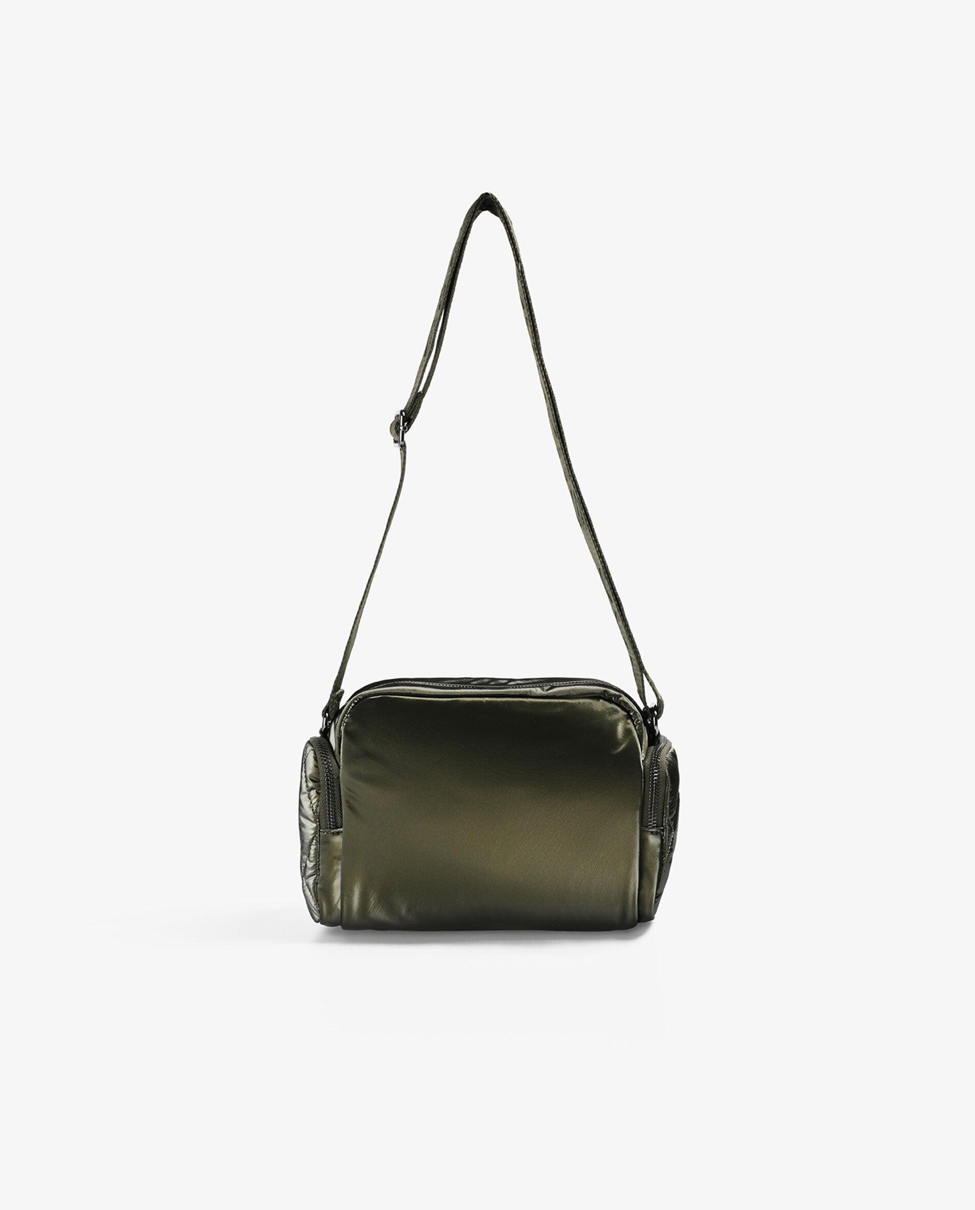 Mala a Tiracolo Multibolsos com Alça Regulável Verde-militar-2
