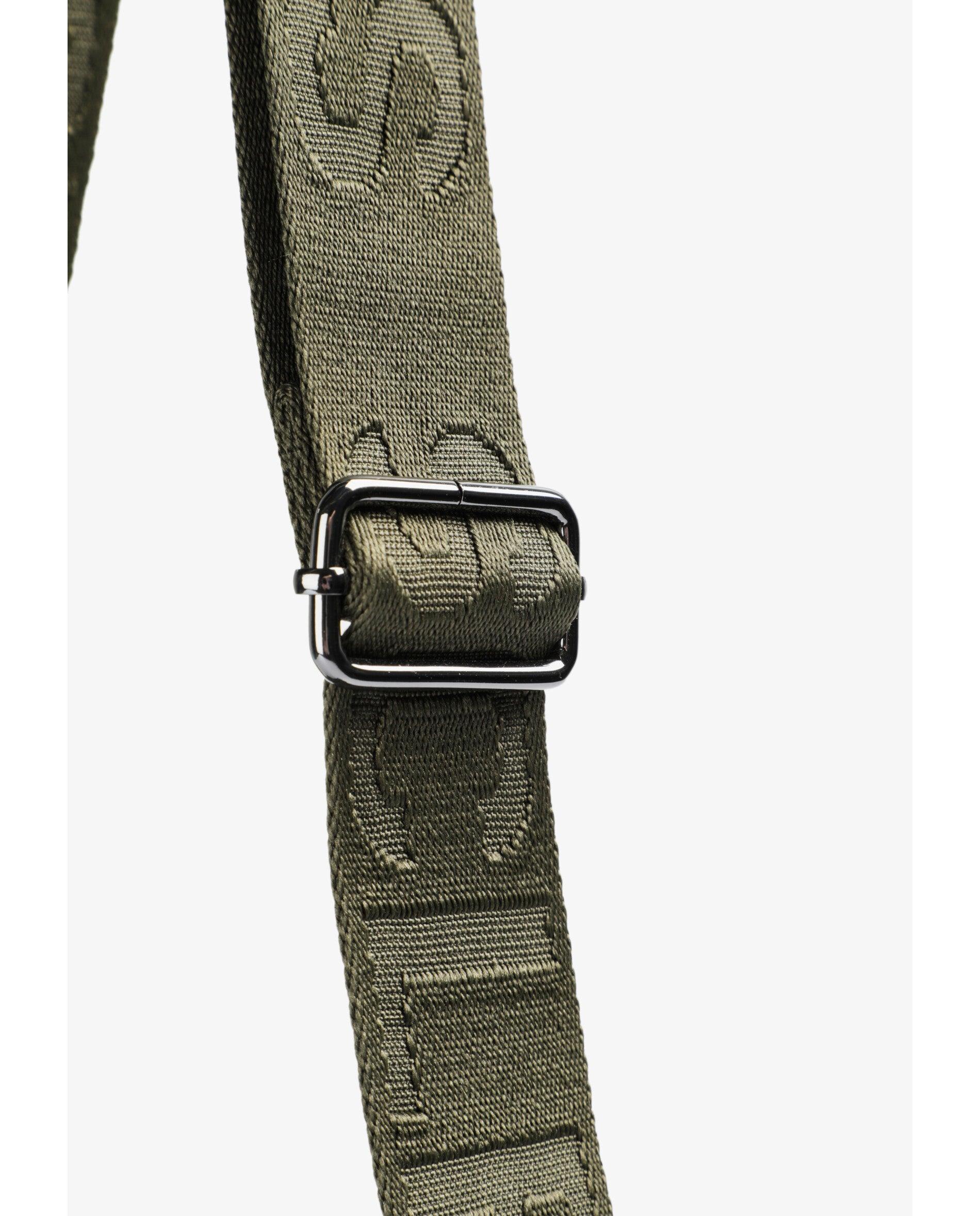 Mala a Tiracolo Multibolsos com Alça Regulável Verde-militar-5