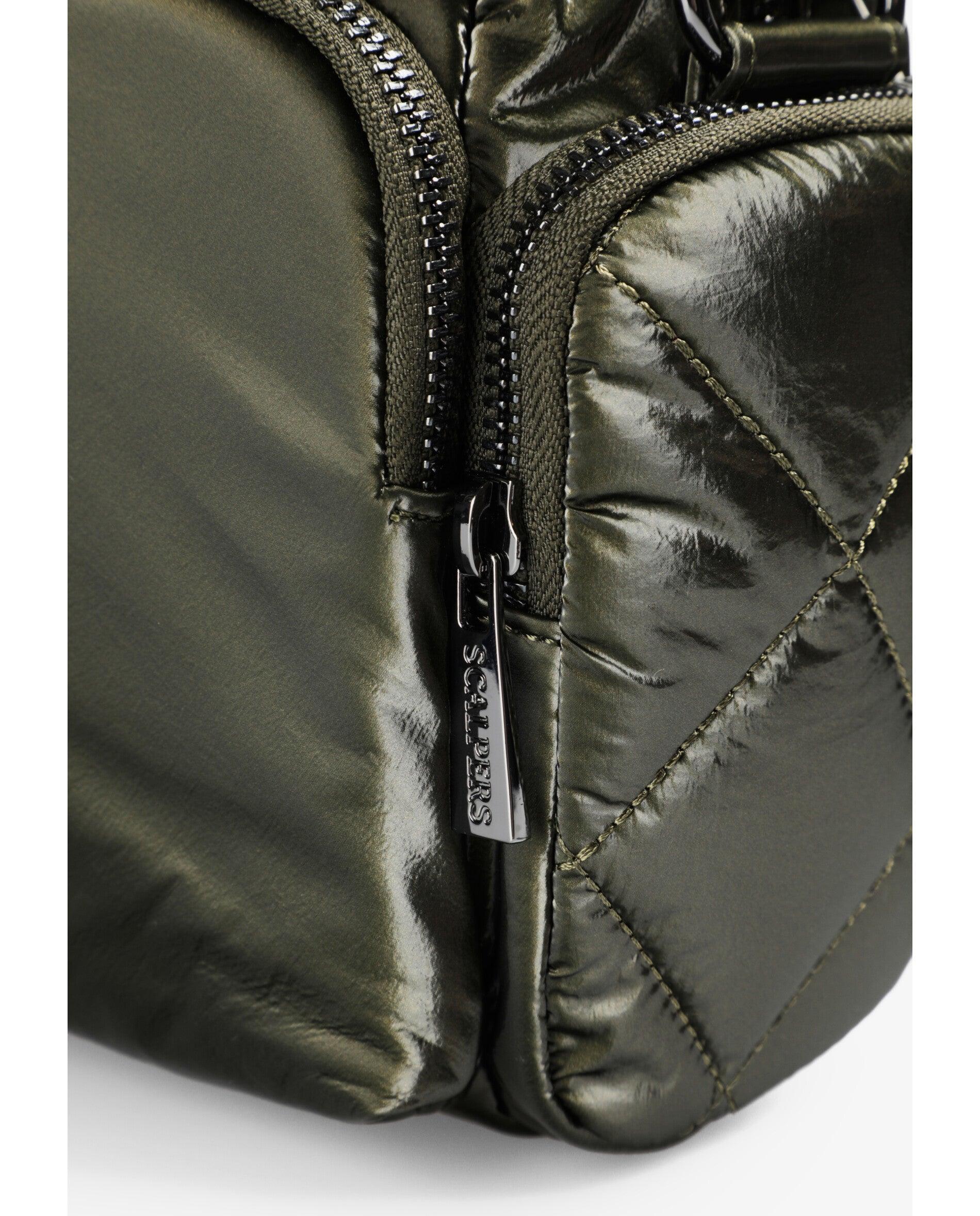 Mala a Tiracolo Multibolsos com Alça Regulável Verde-militar-6