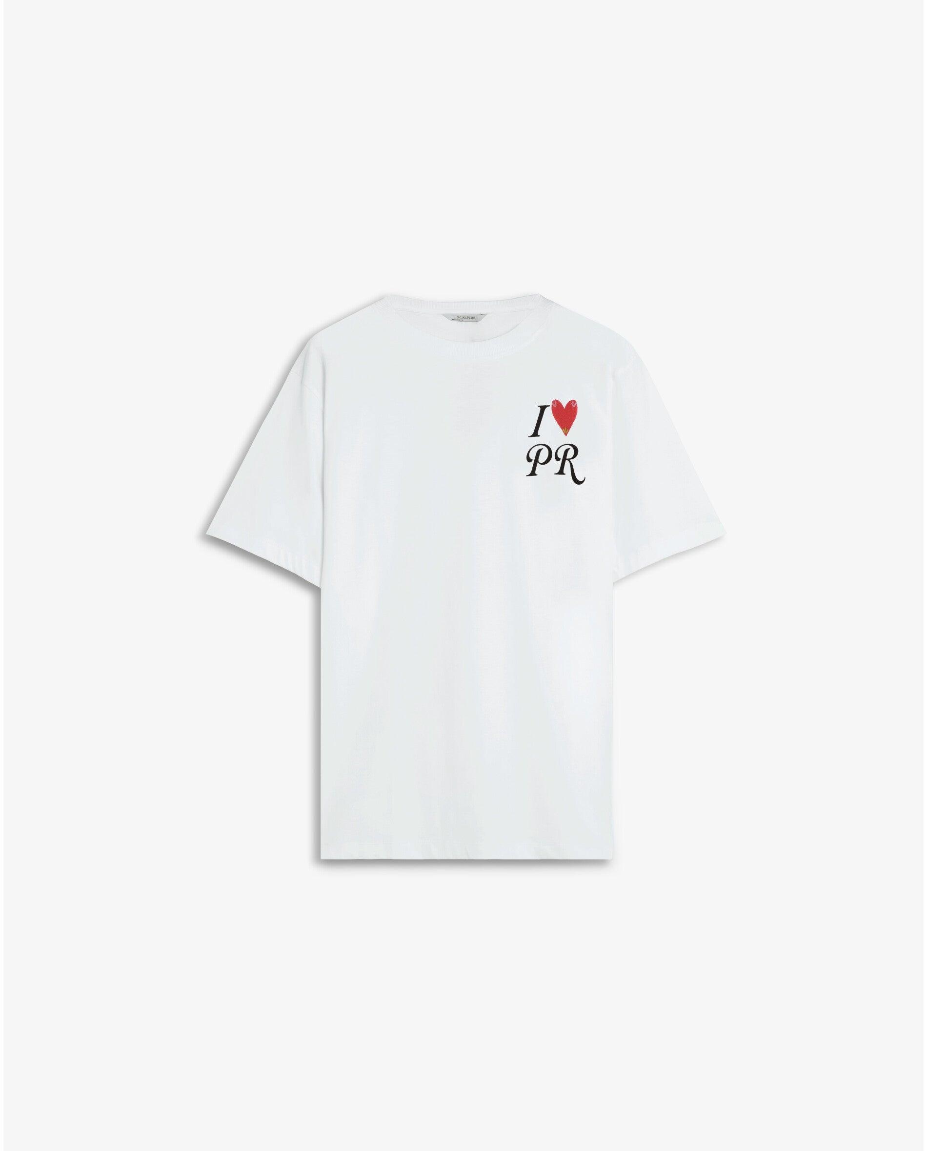 T-shirt de Manga Curta com Estampado Posterior Branco-5
