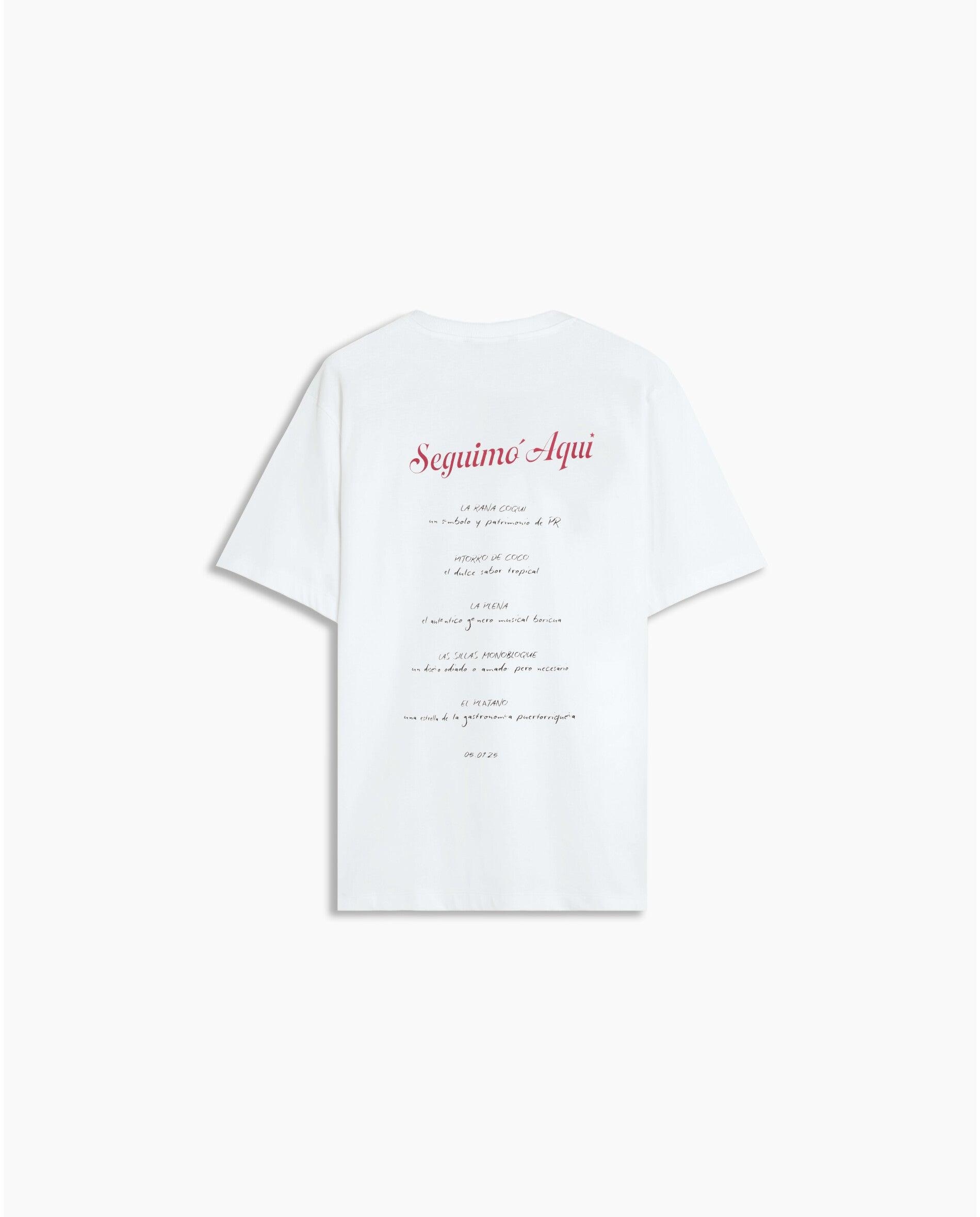 T-shirt de Manga Curta com Estampado Posterior Branco-6