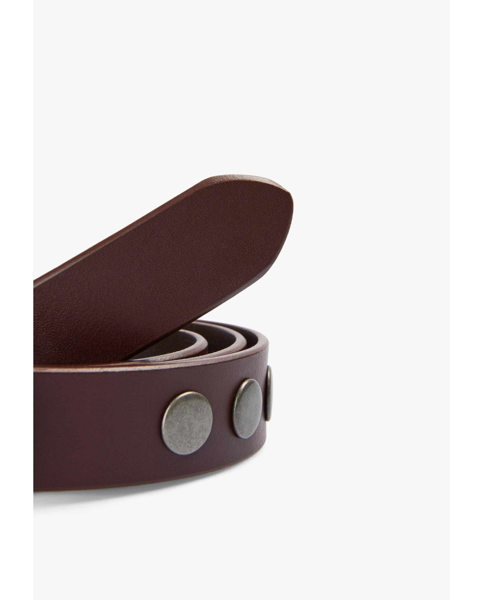 Cinto Infantil de Pele com Studs Decorativos Bordeaux-3