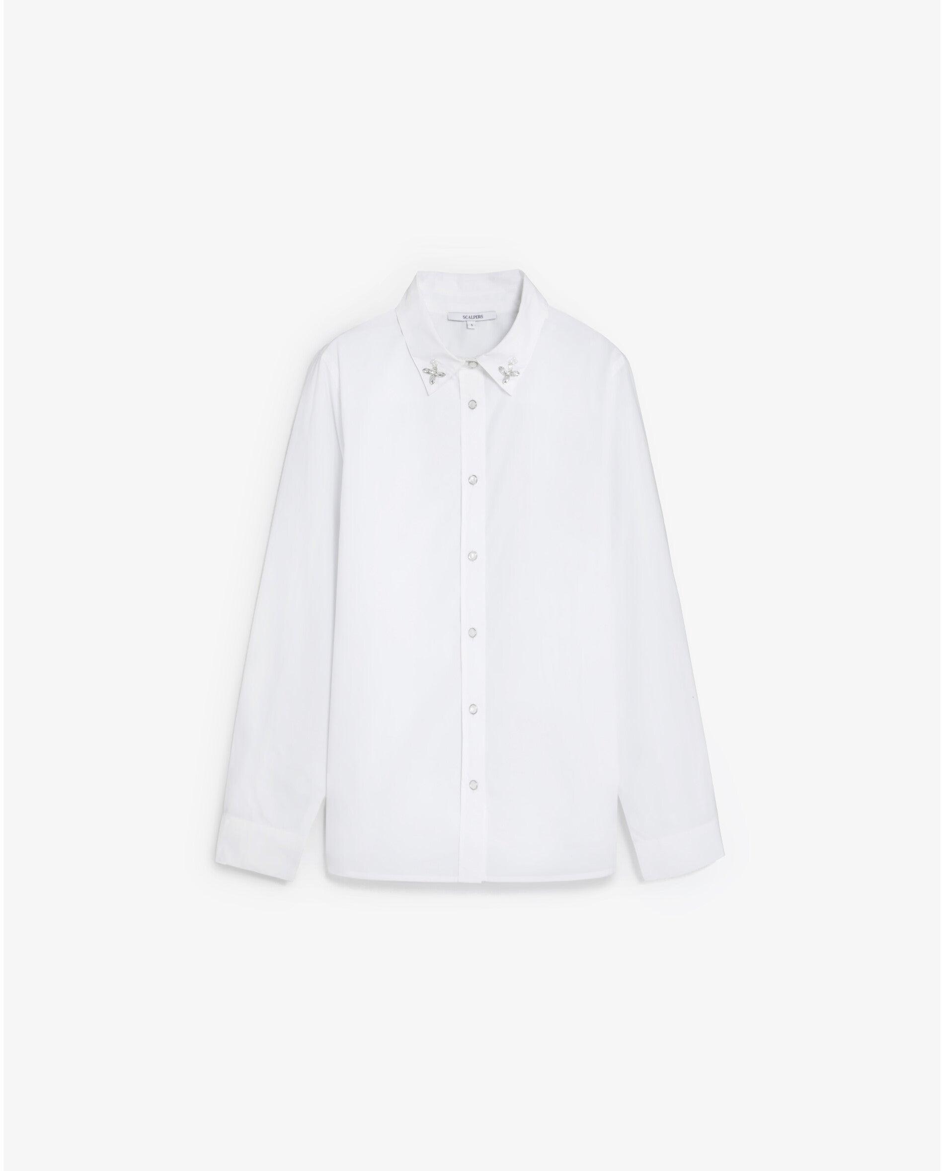 Imagem 0 de Camisa com Detalhe de Abalorios na Gola