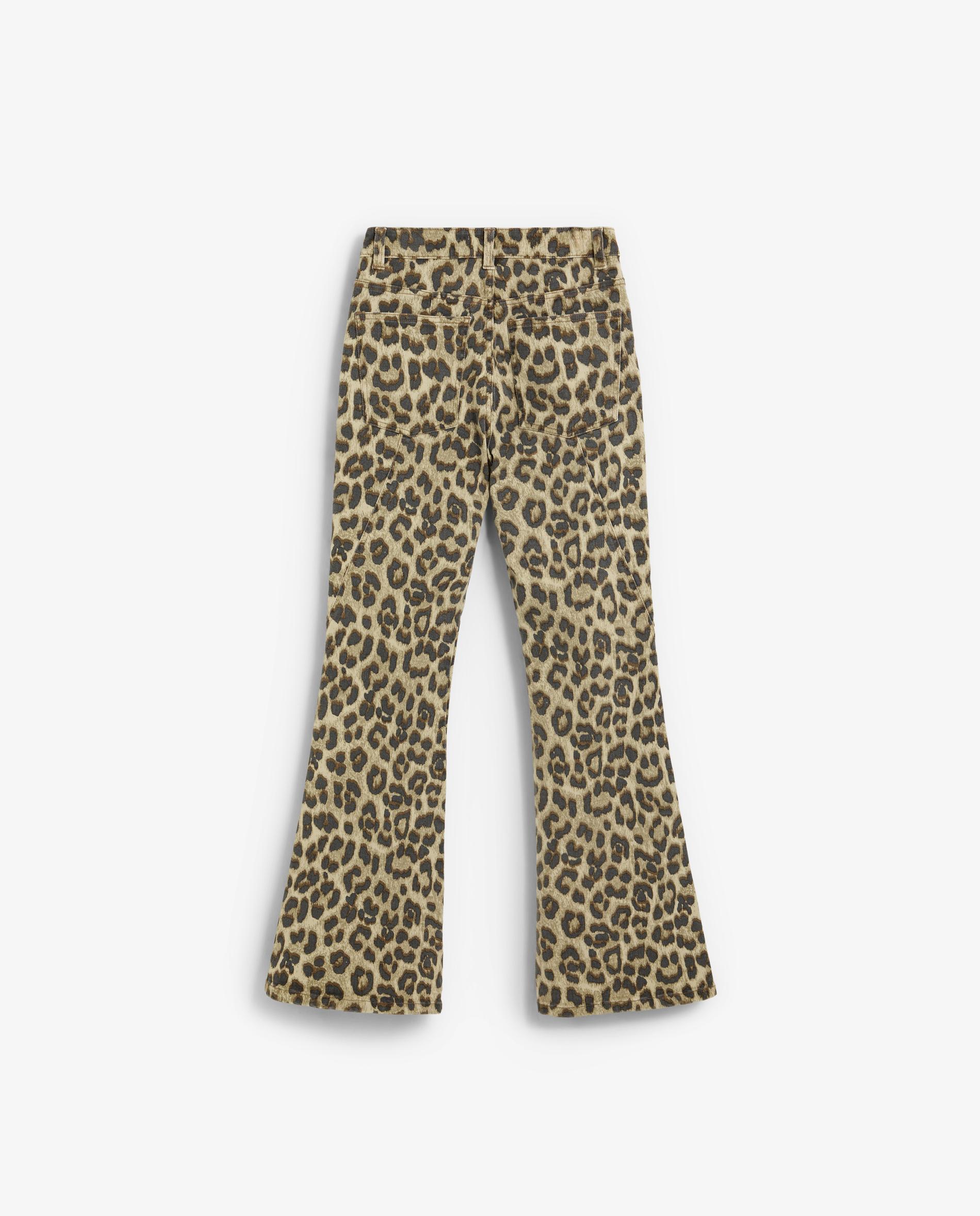 Jeans Bootcut de Cintura Subida com Estampado Animal Print Multicolor-5