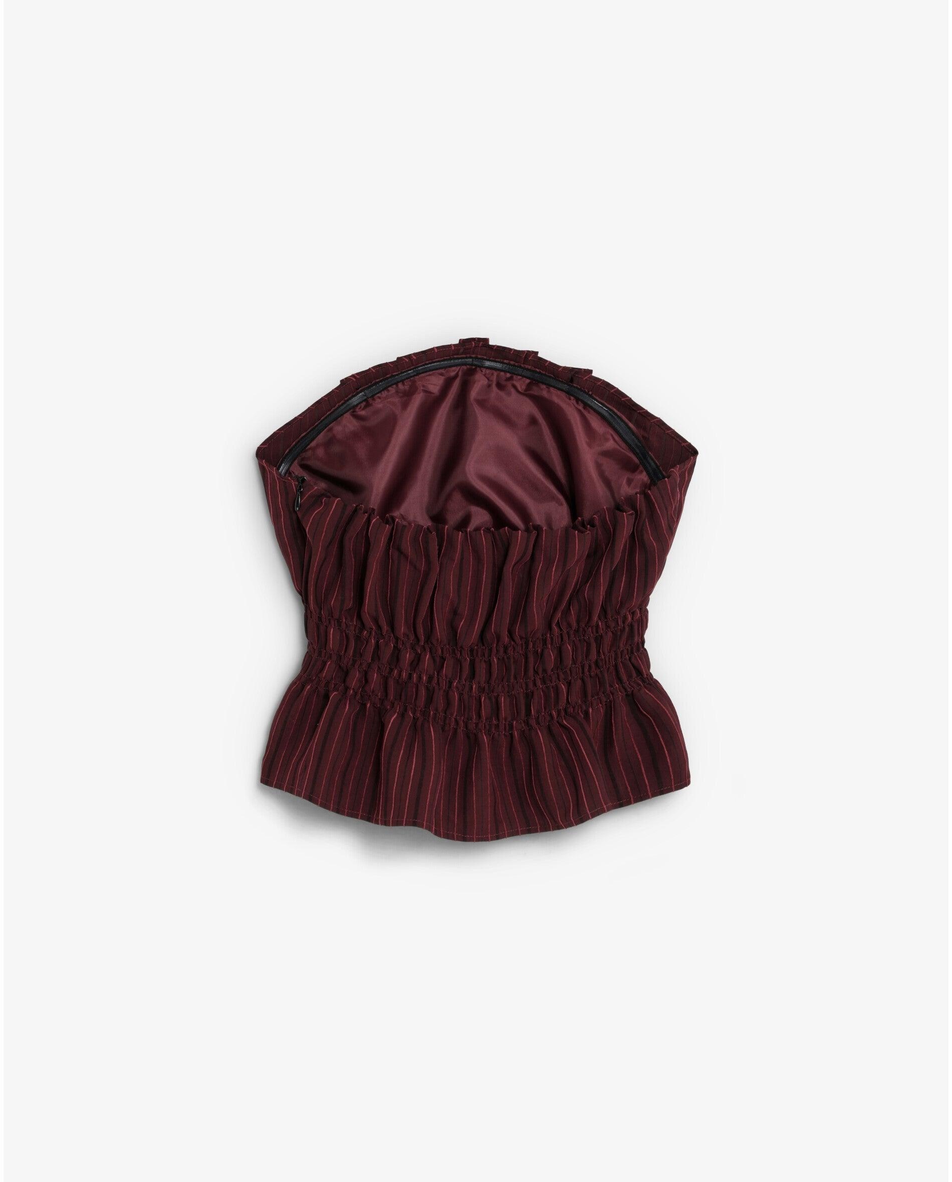 Top Franzido com Decote Palavra de Honra Bordeaux-7