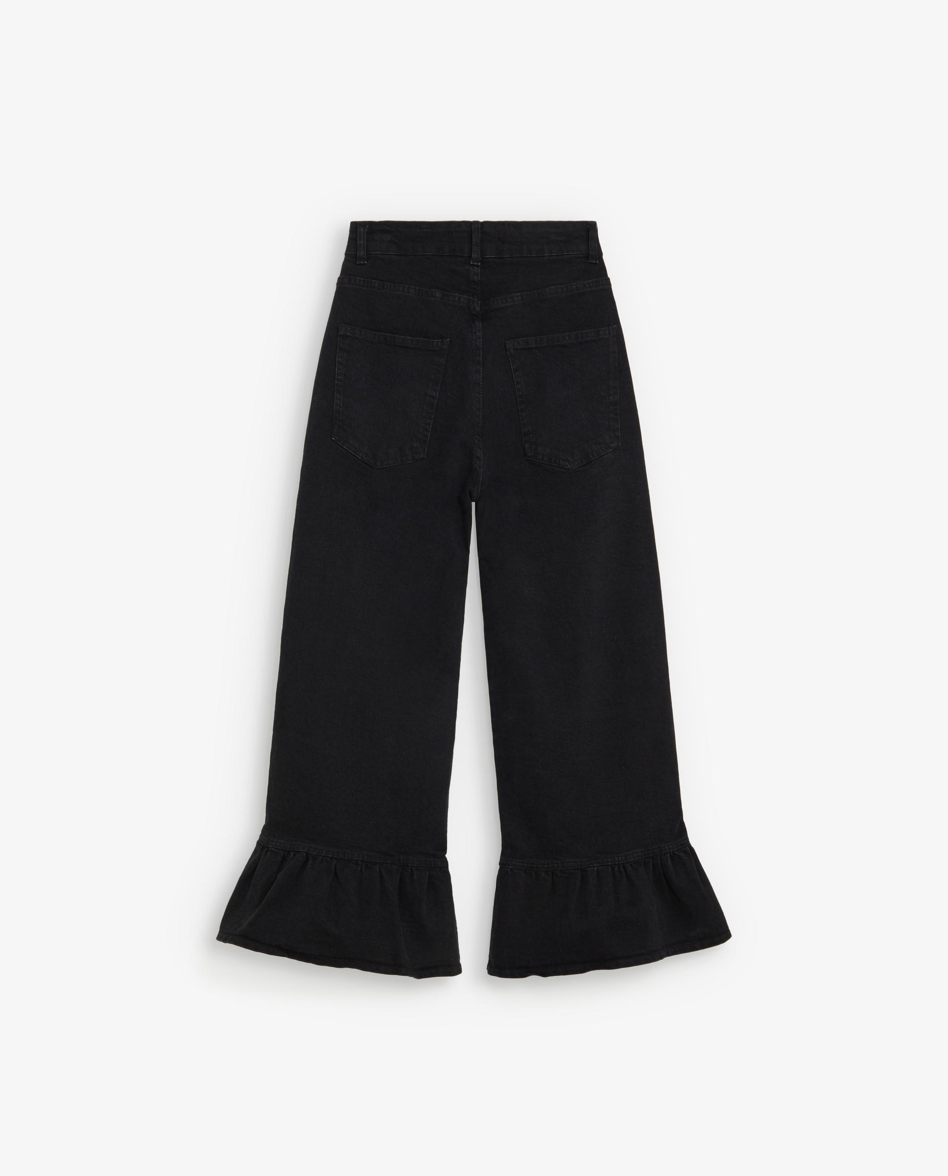 Jeans de Corte a Direito Ligeiramente Elástico com Folho na Bainha Vulcânico-2
