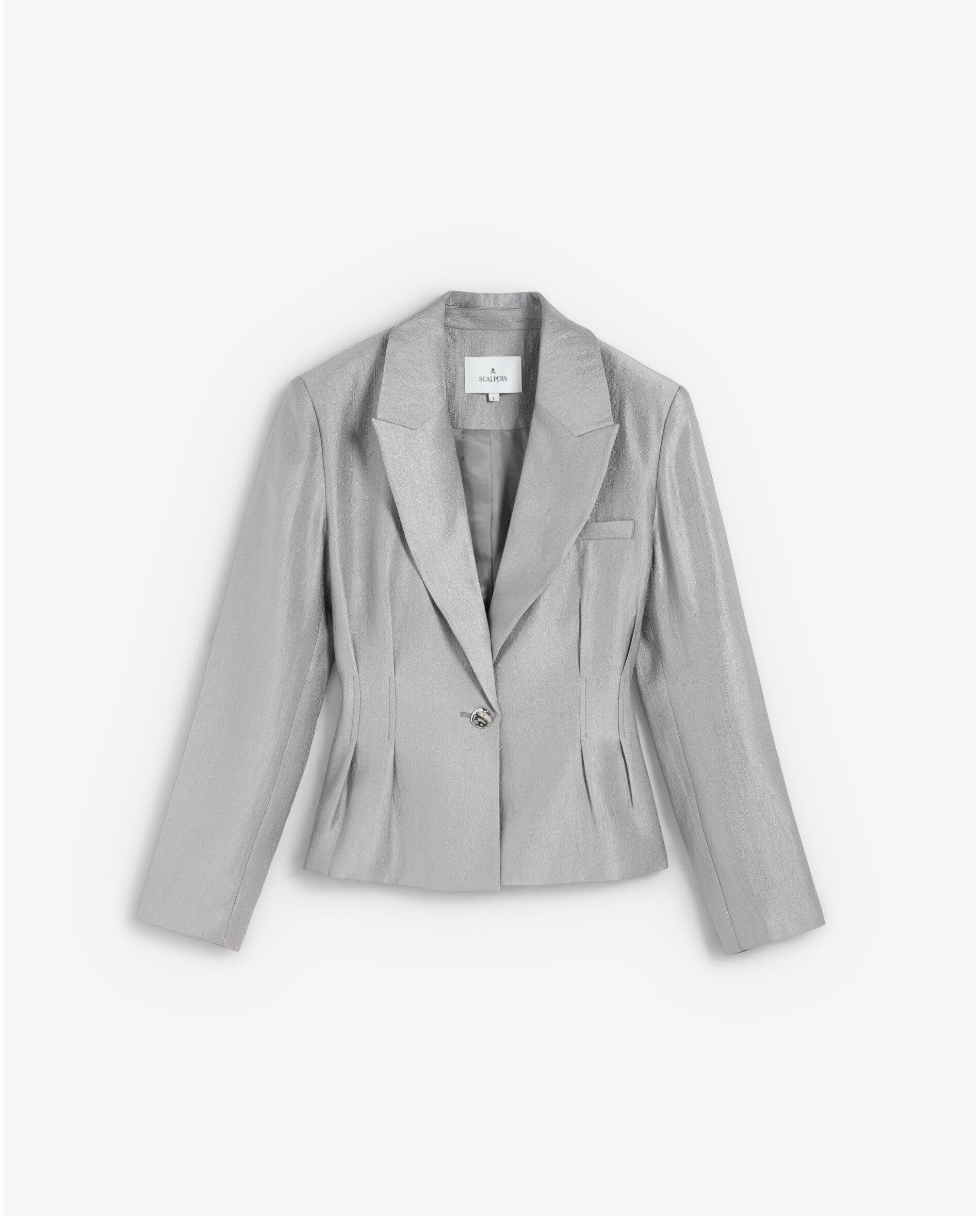 Imagem 0 de Blazer Ajustado em Tecido Acetinado