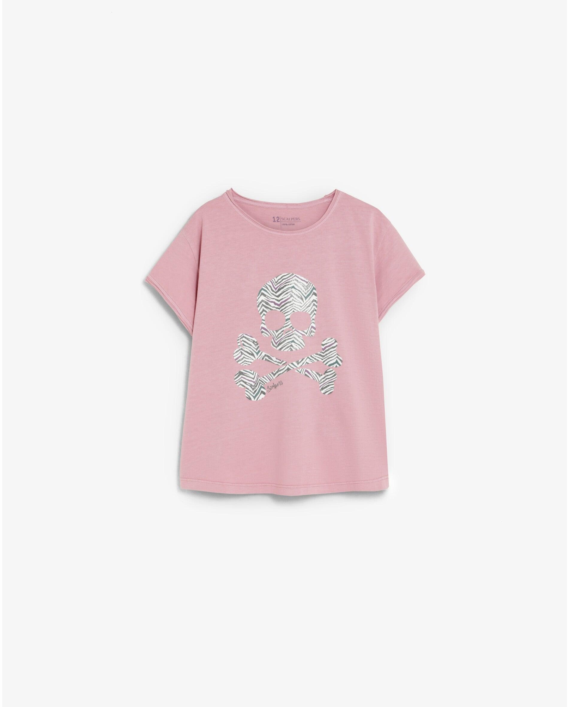 Imagem 0 de T-shirt Infantil de Manga Curta com Caveira Frontal