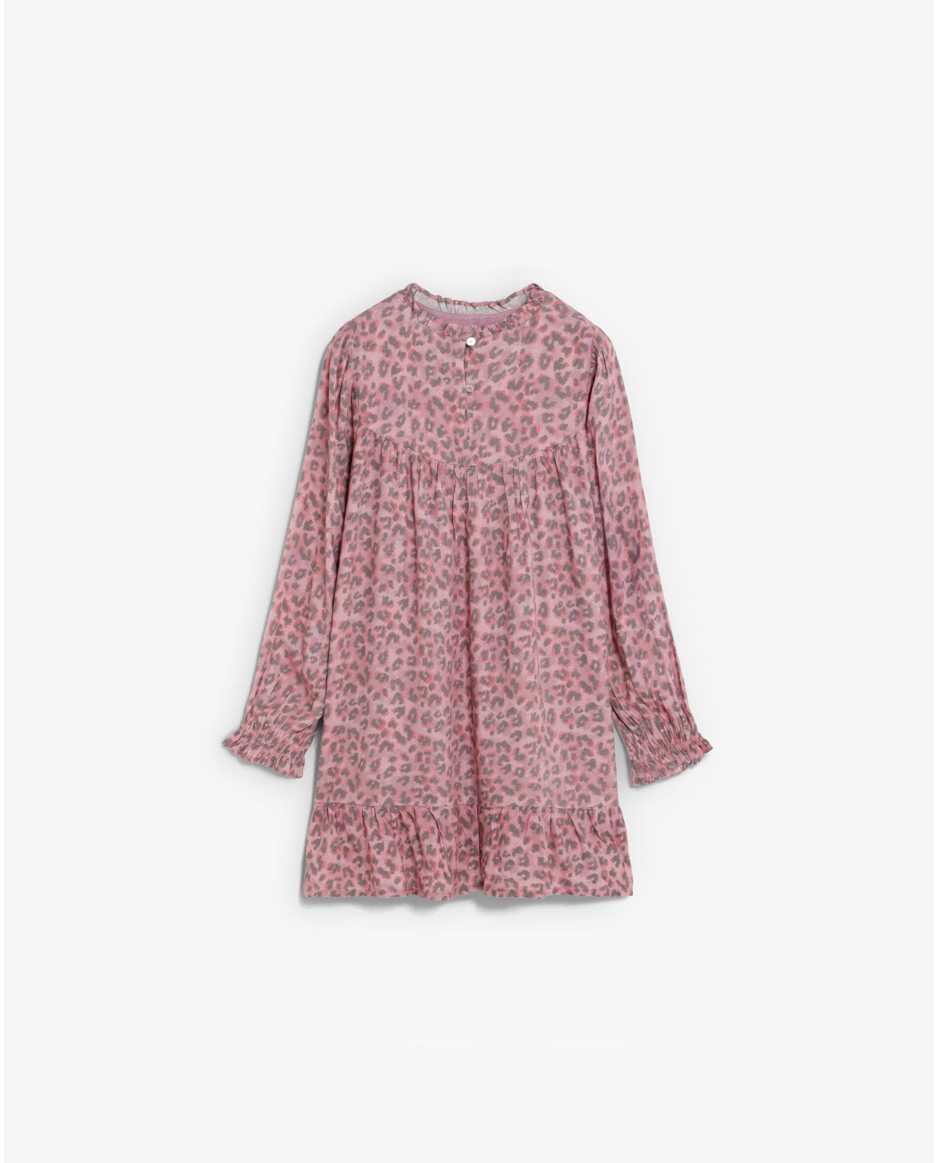 Vestido Infantil Animal Print de Manga Comprida Scalpers Rosa-claro-5