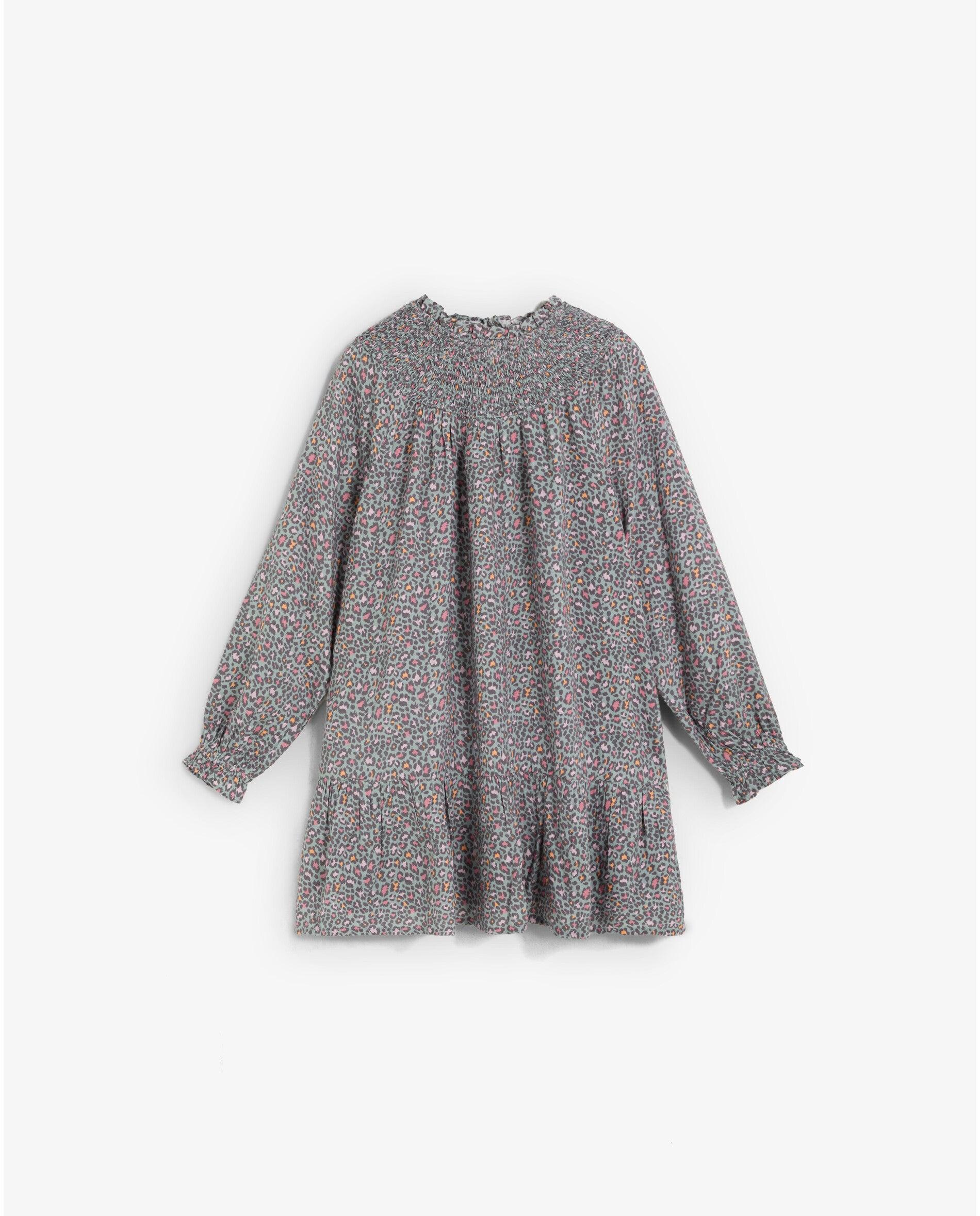 Imagem 0 de Vestido Infantil Animal Print de Manga Comprida