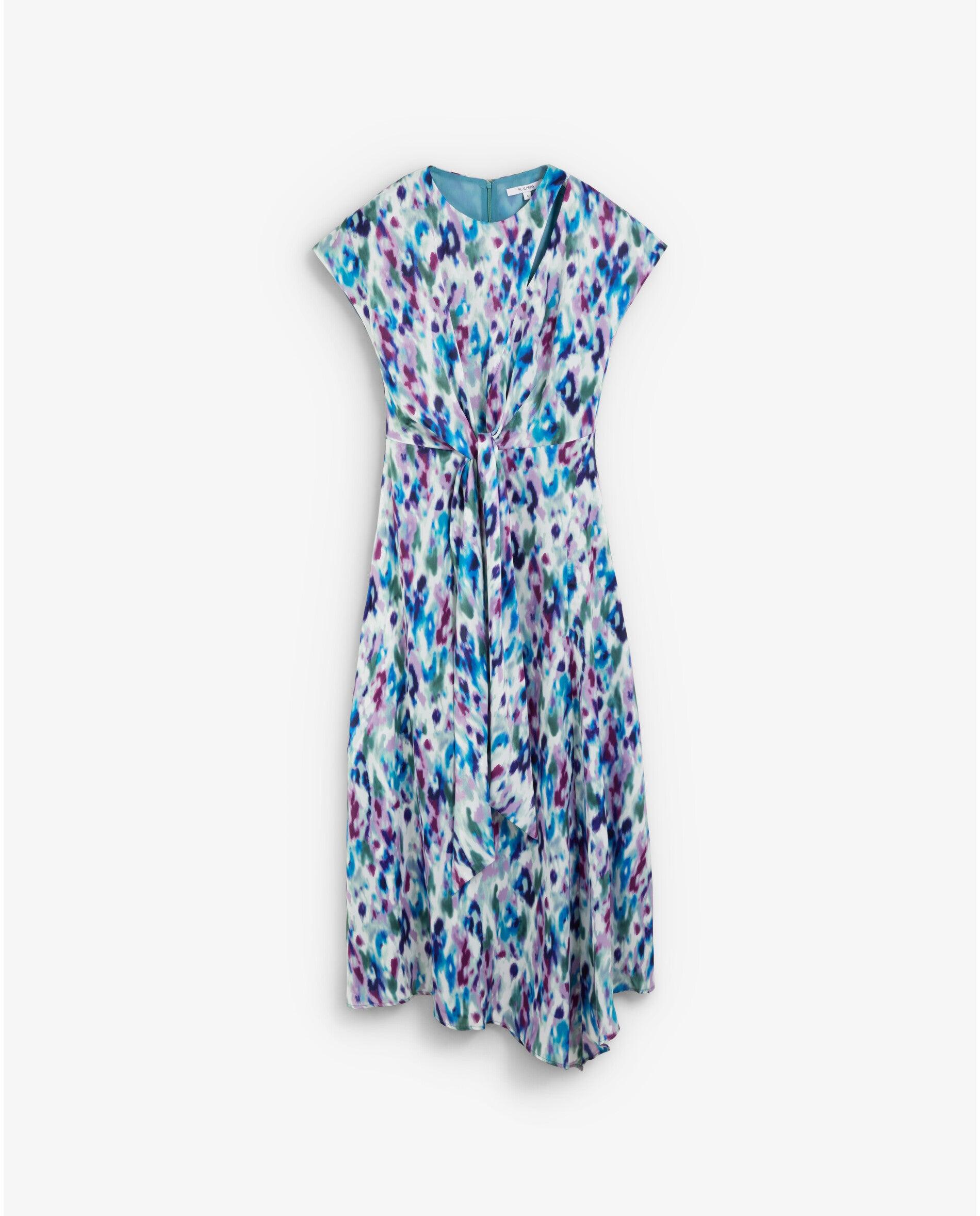 Imagem 0 de Vestido Midi em Cetim Estampado