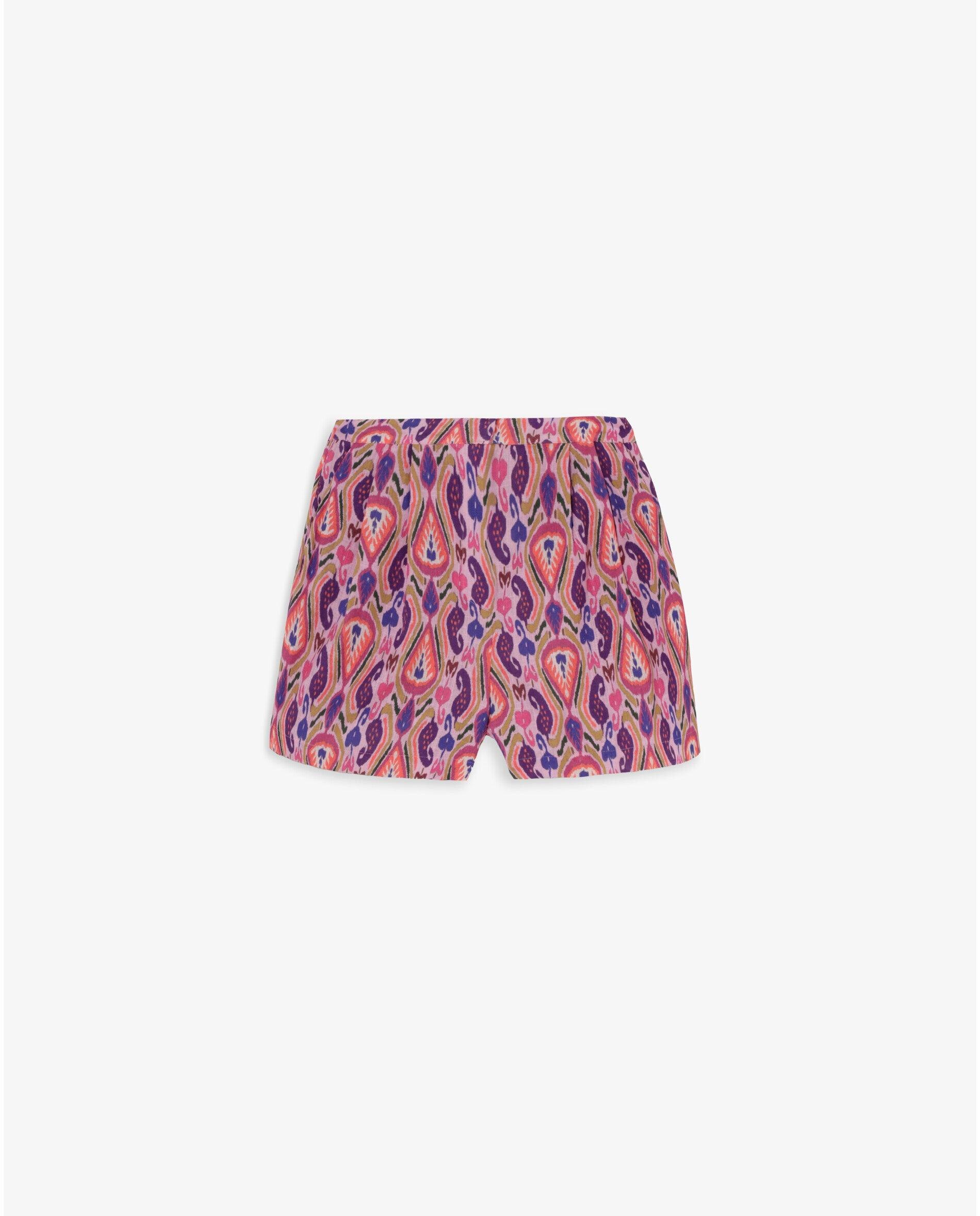 Short Regular Fit em Tecido Estampado Rosa-5