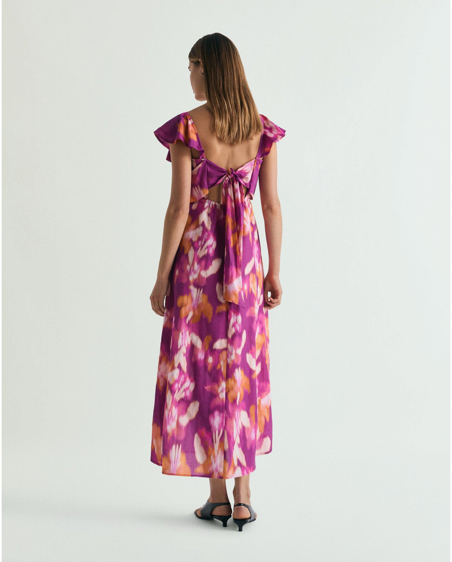 Vestido Midi Estampado com Folho Multicolor-3
