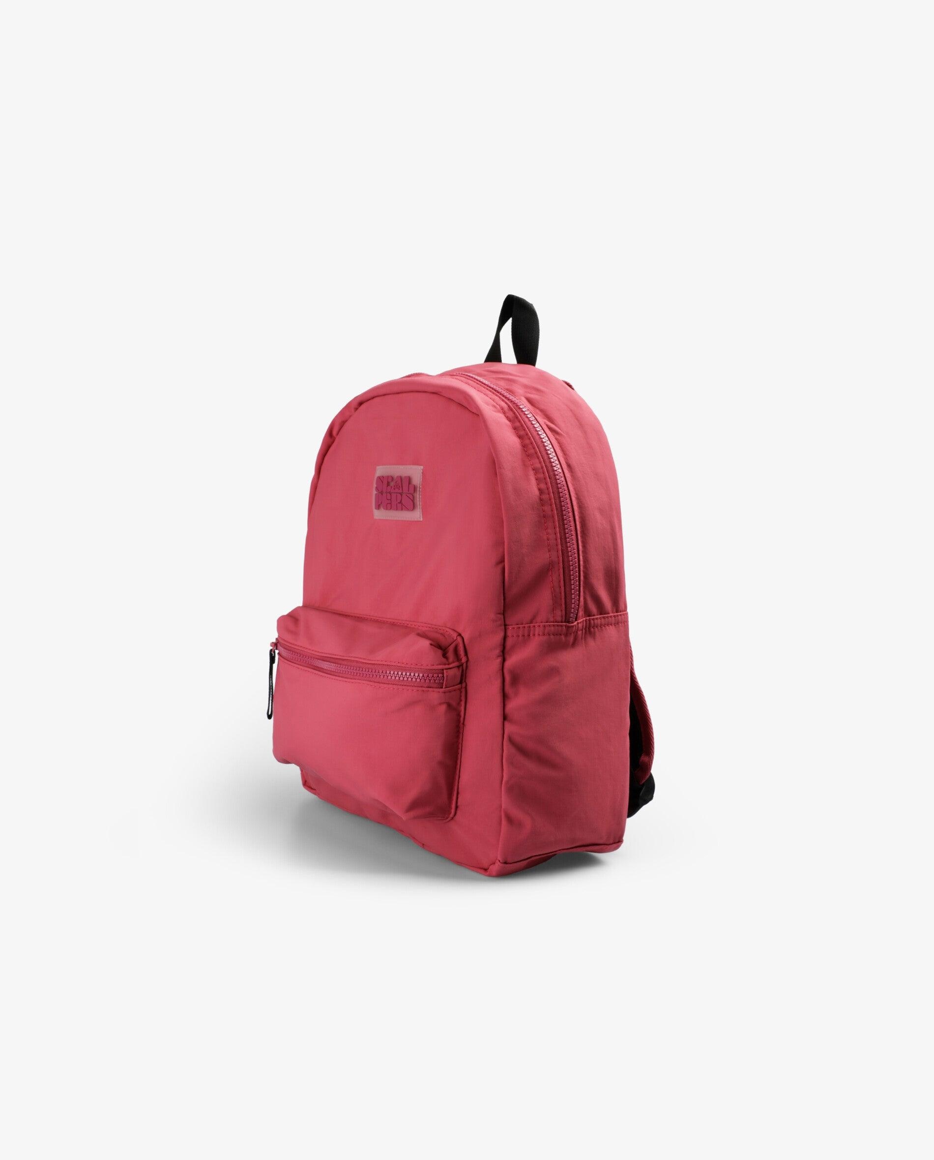 Mochila Infantil em Tecido Resistente com Bolso Frontal Morango-3