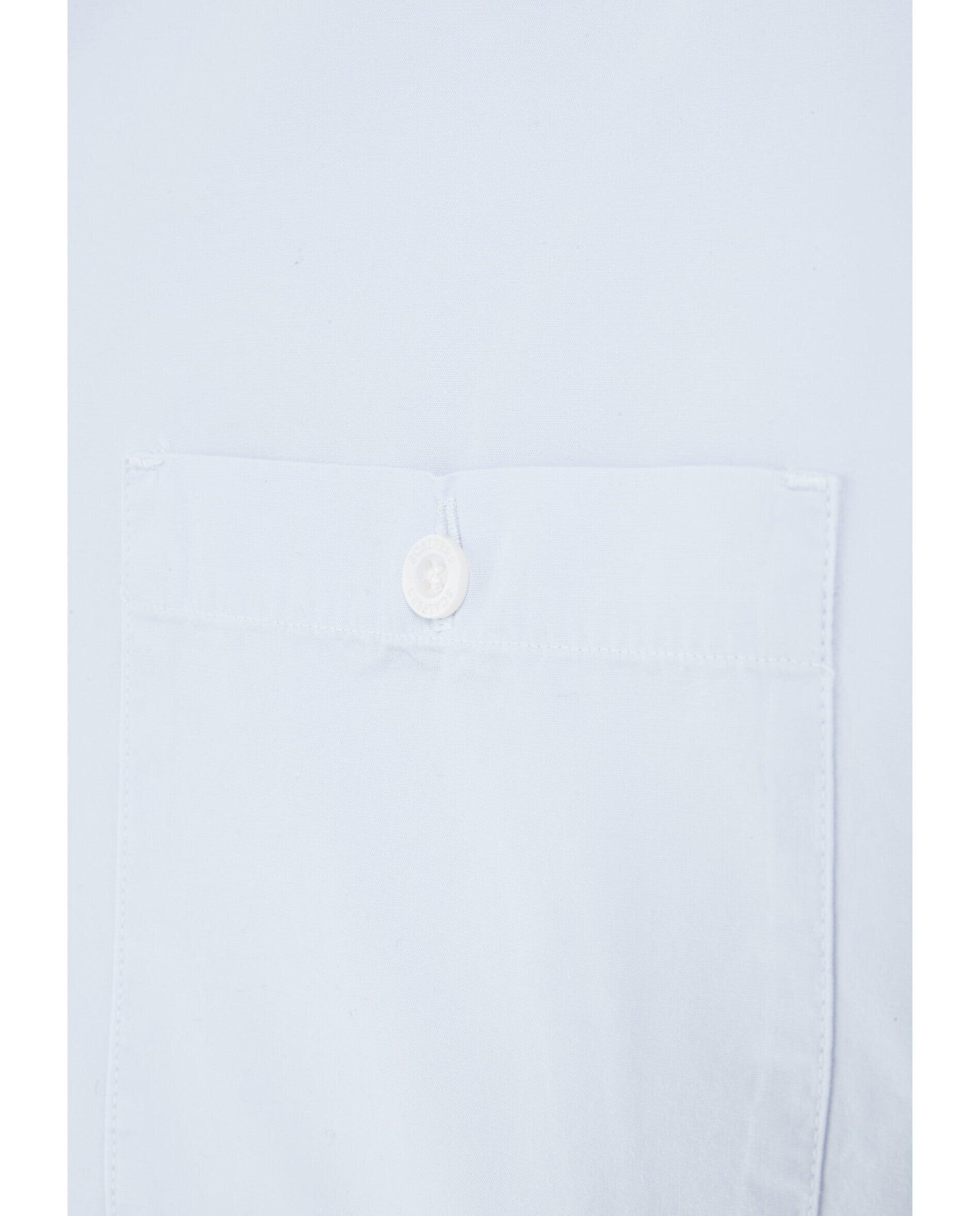 Camisa de Algodão com Bolsos Patch Azul-claro-6