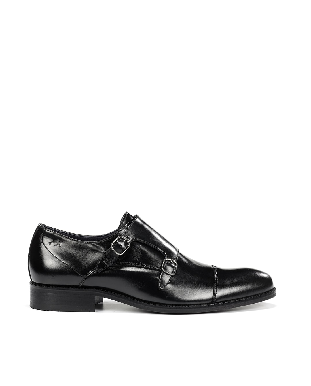 Sapatos de Cordões Fabricados em Pele Preto-1