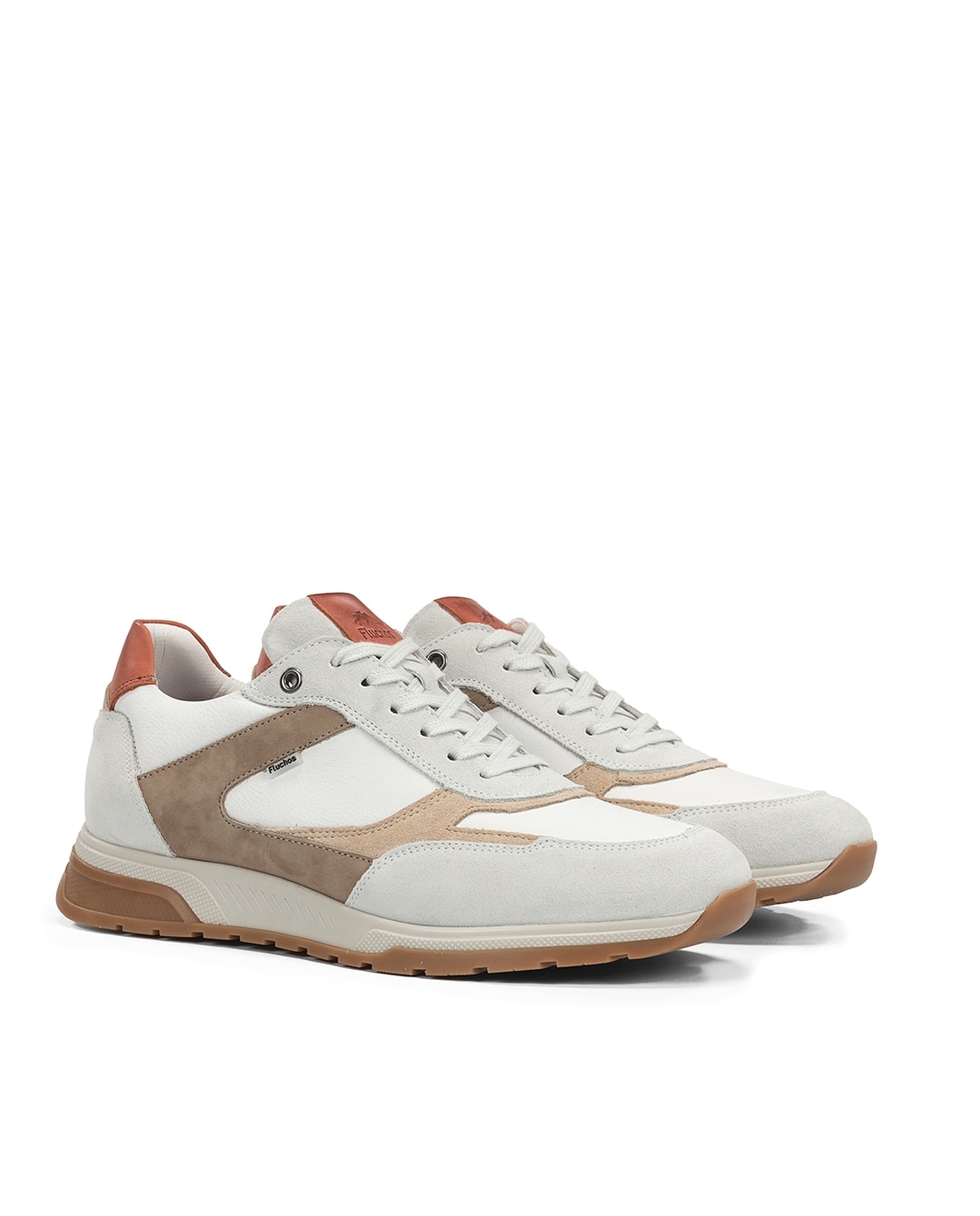 Sapatos de Cordões Fabricados em Pele Branco-2