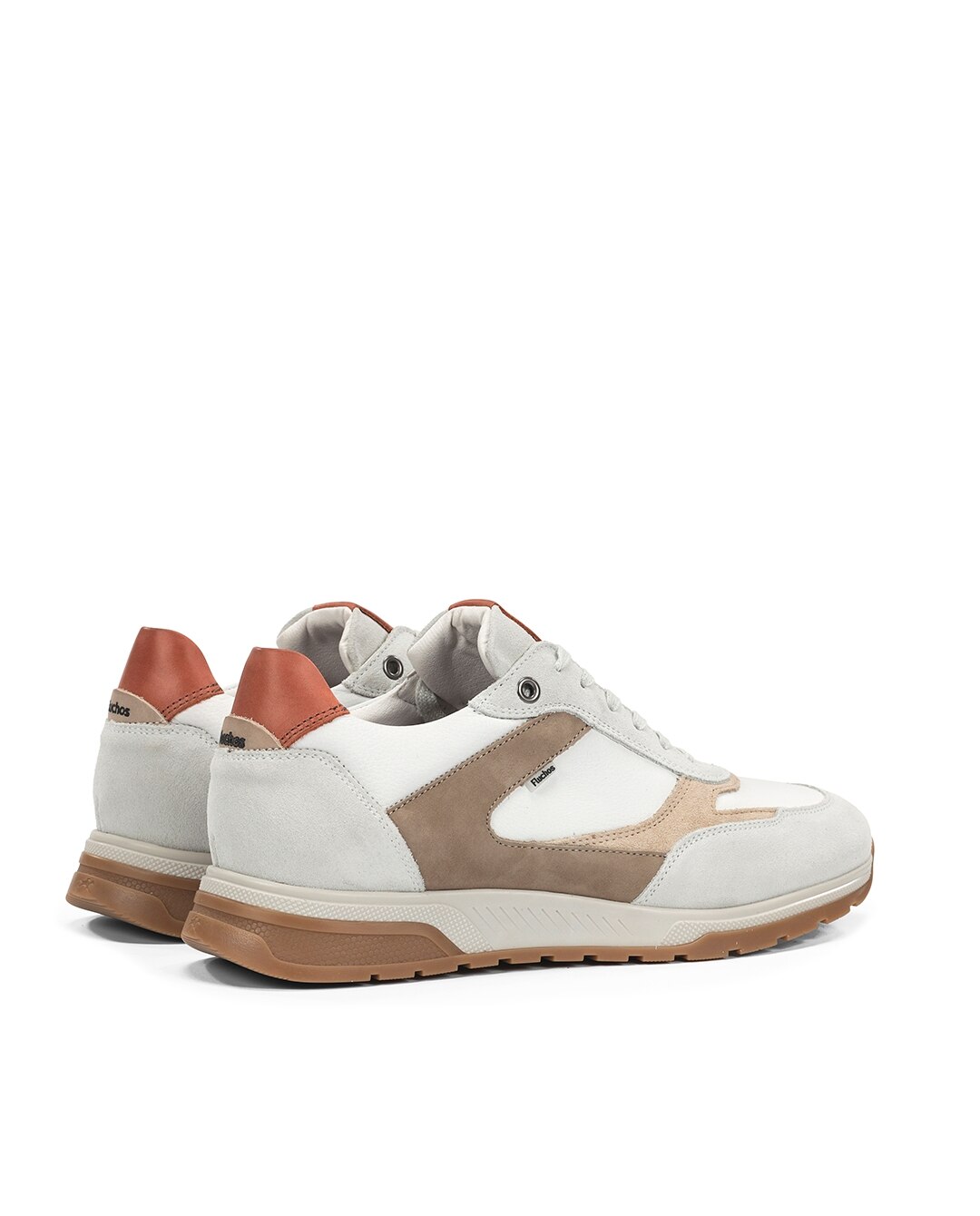 Sapatos de Cordões Fabricados em Pele Branco-3