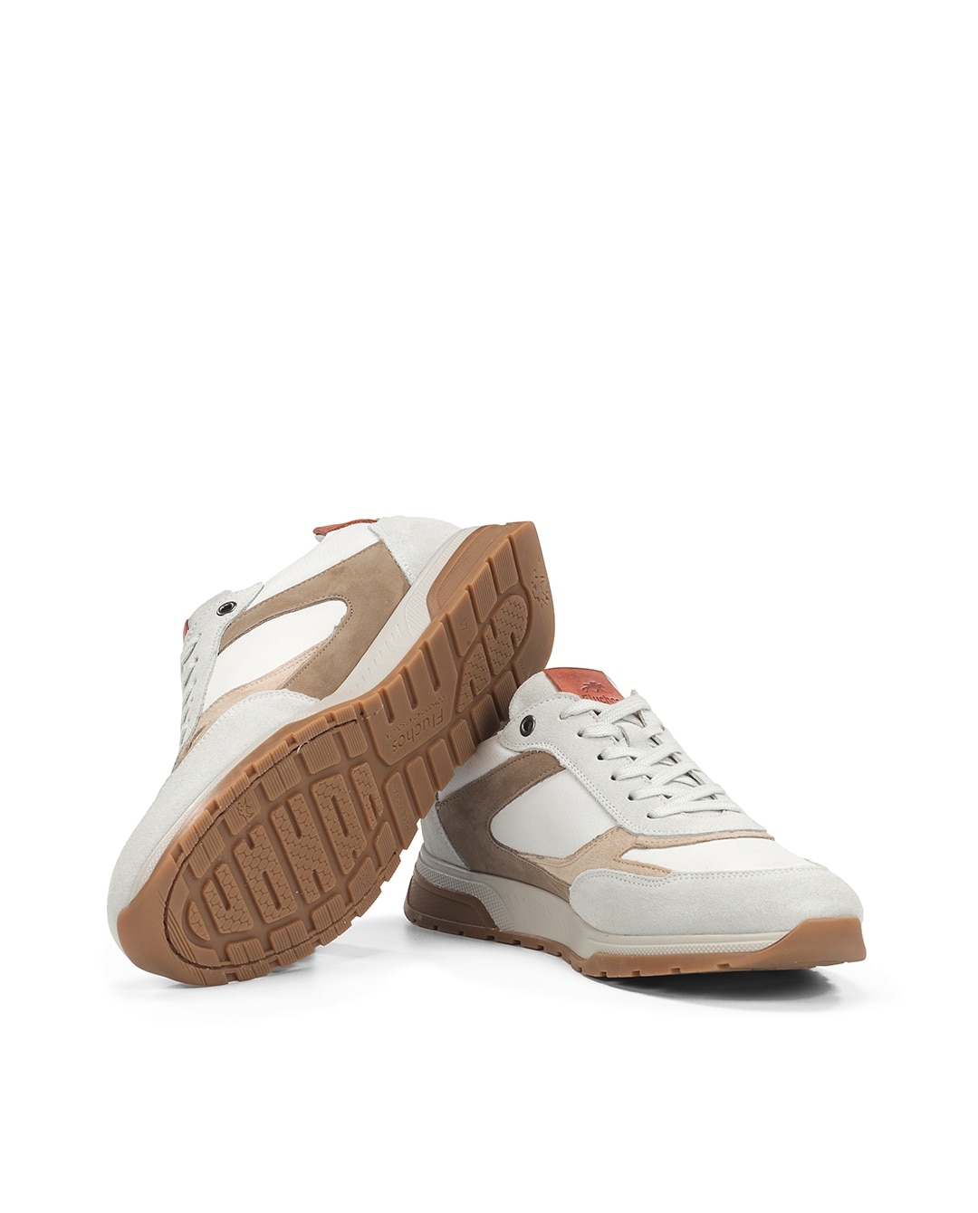 Sapatos de Cordões Fabricados em Pele Branco-4