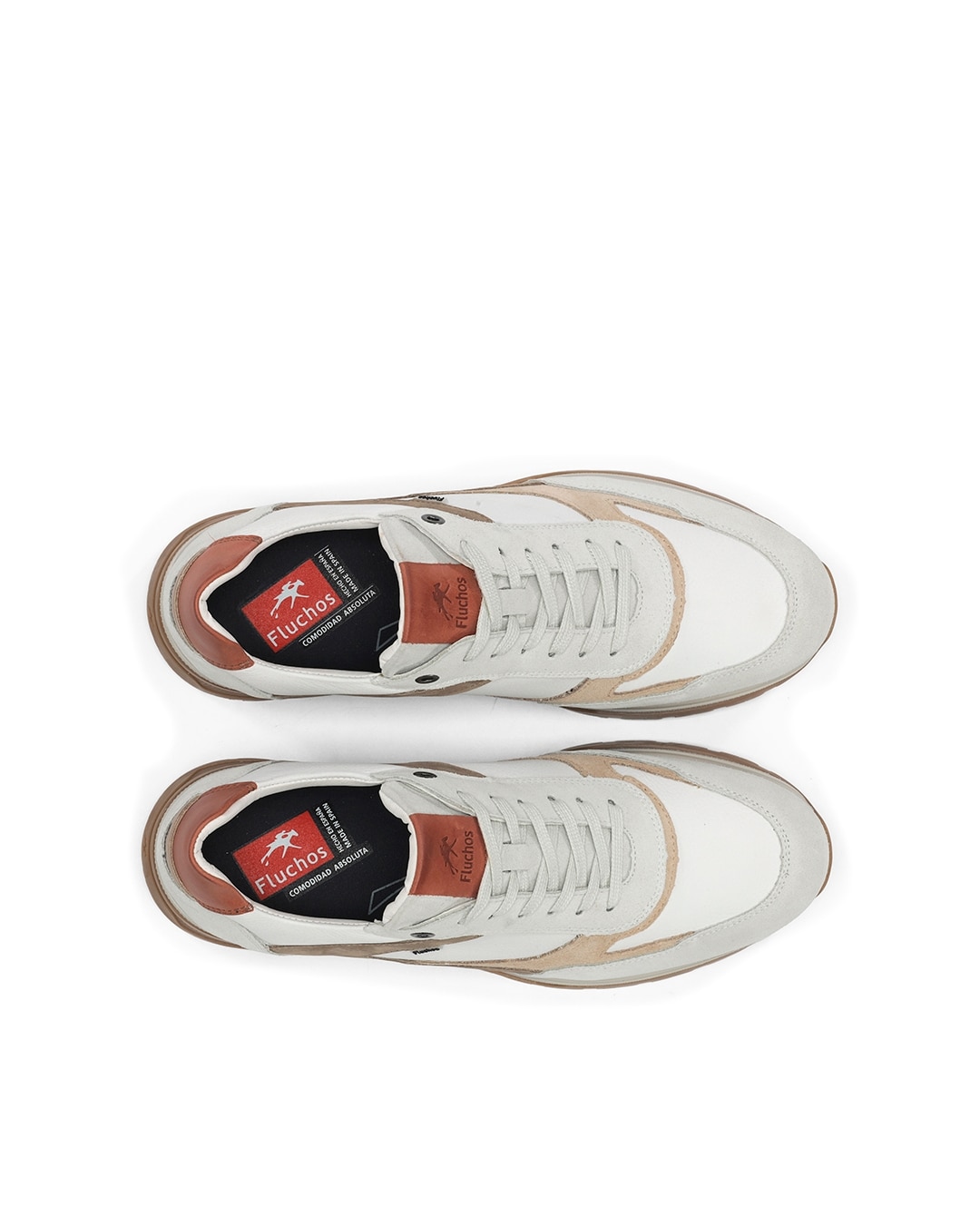 Sapatos de Cordões Fabricados em Pele Branco-5