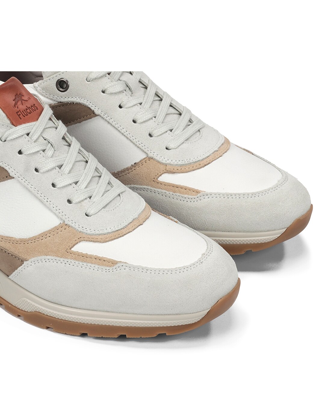 Sapatos de Cordões Fabricados em Pele Branco-6