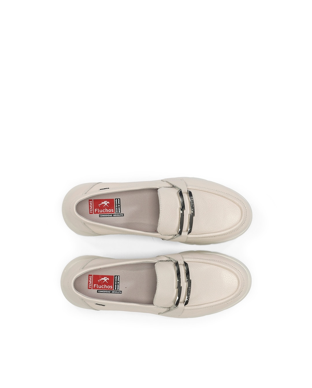 Mocassins Fabricados em Pele Castanho-5