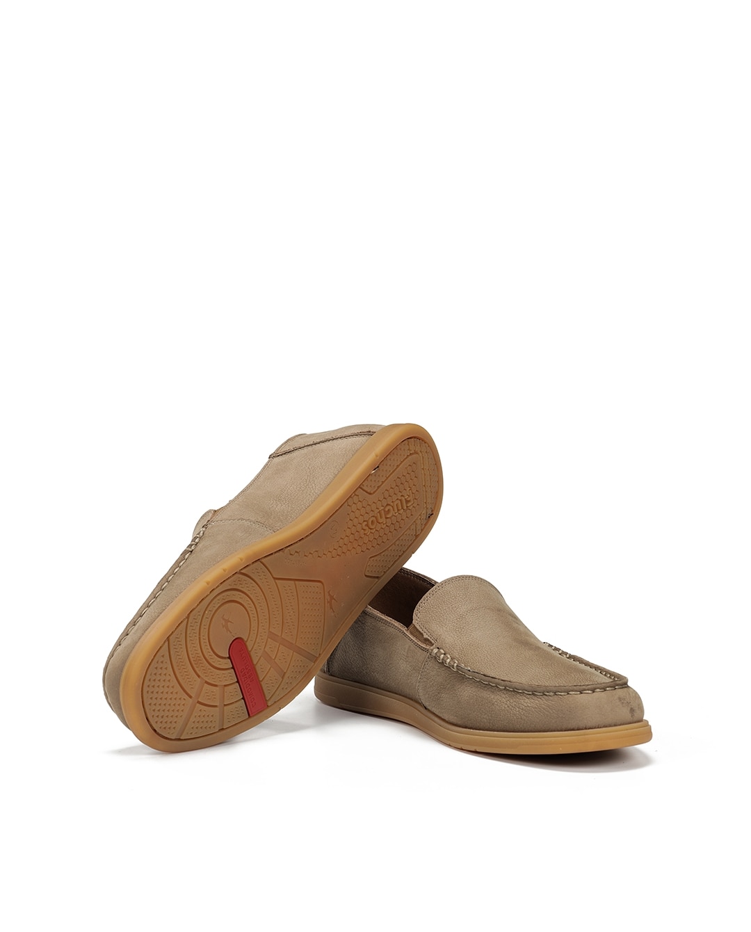 Mocassins Fabricados em Nobuck Castanho-4