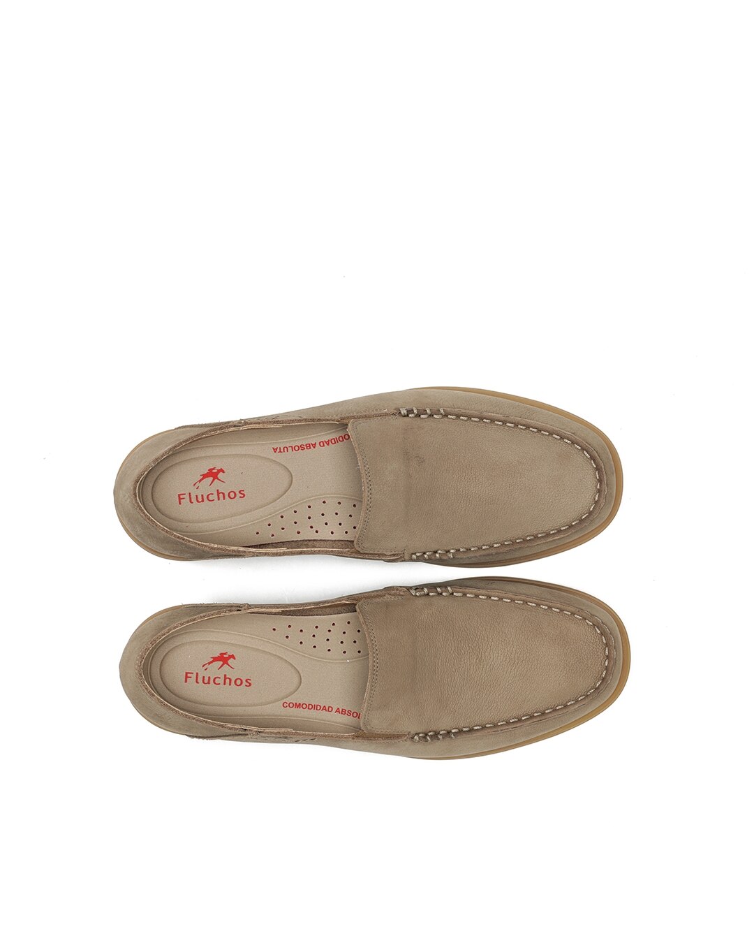 Mocassins Fabricados em Nobuck Castanho-5