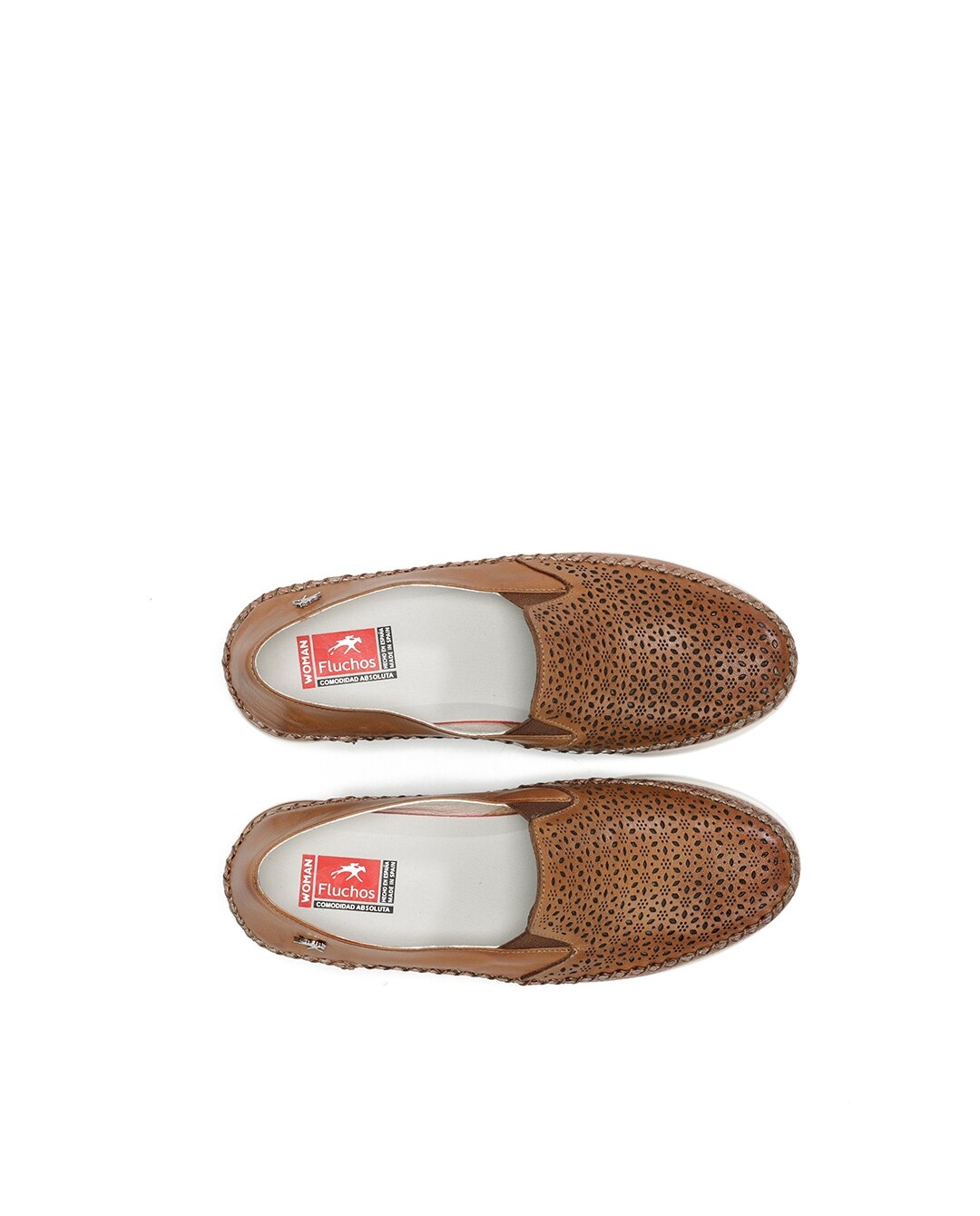 Mocassins Fabricados em Pele Castanho-5
