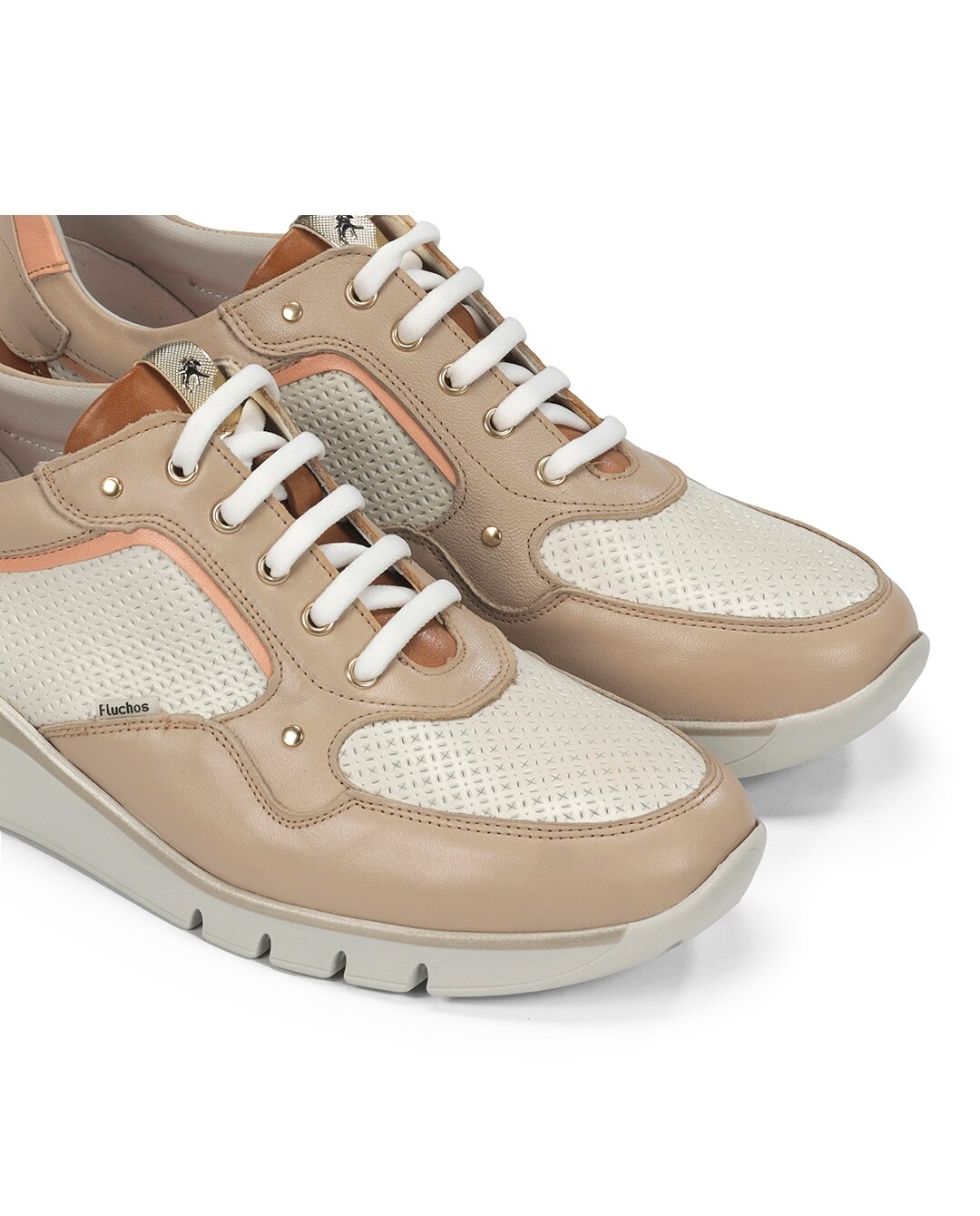 Sapatos de Cordões Fabricados em Pele Castanho-6