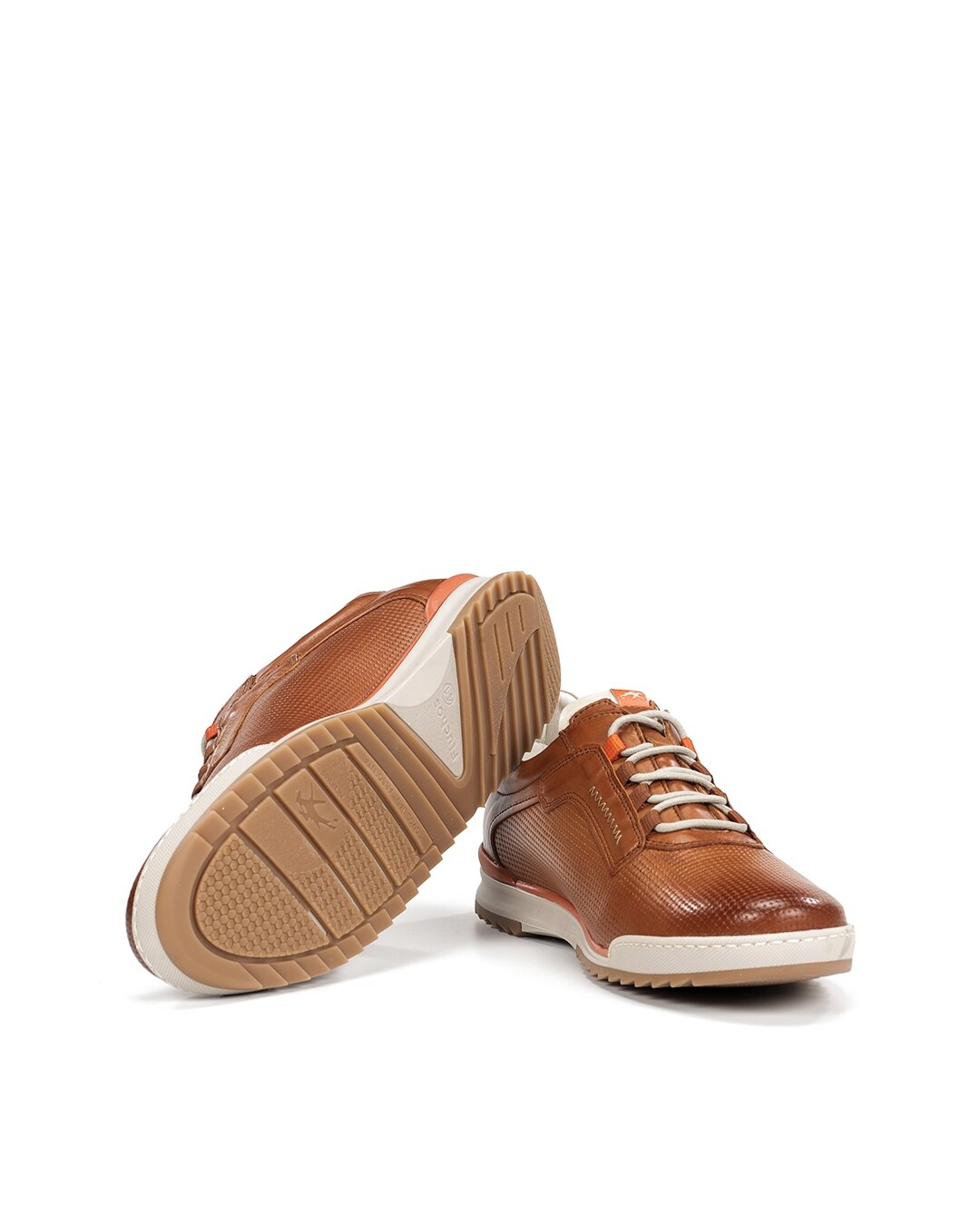 Sapatos de Cordões Fabricados em Pele Castanho-4