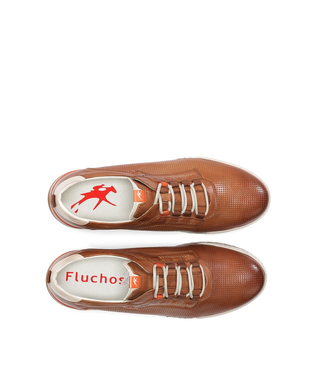 Sapatos de Cordões Fabricados em Pele Castanho-5