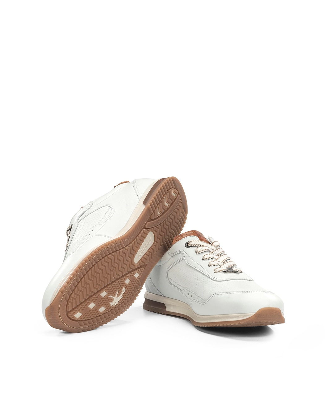 Sapatos de Cordões Fabricados em Pele Branco-4
