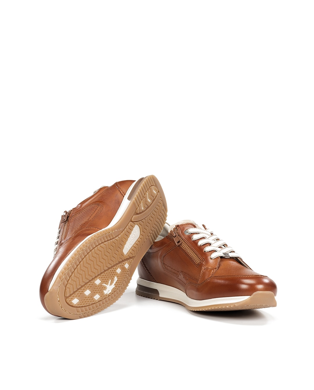 Sapatos de Cordões Fabricados em Pele Castanho-4