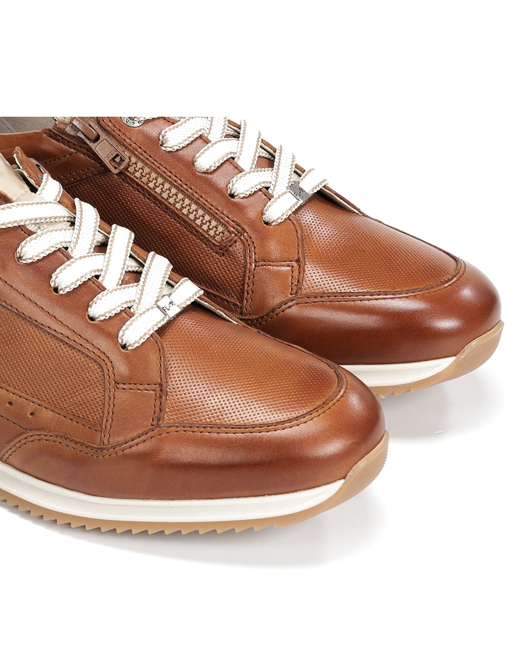 Sapatos de Cordões Fabricados em Pele Castanho-6