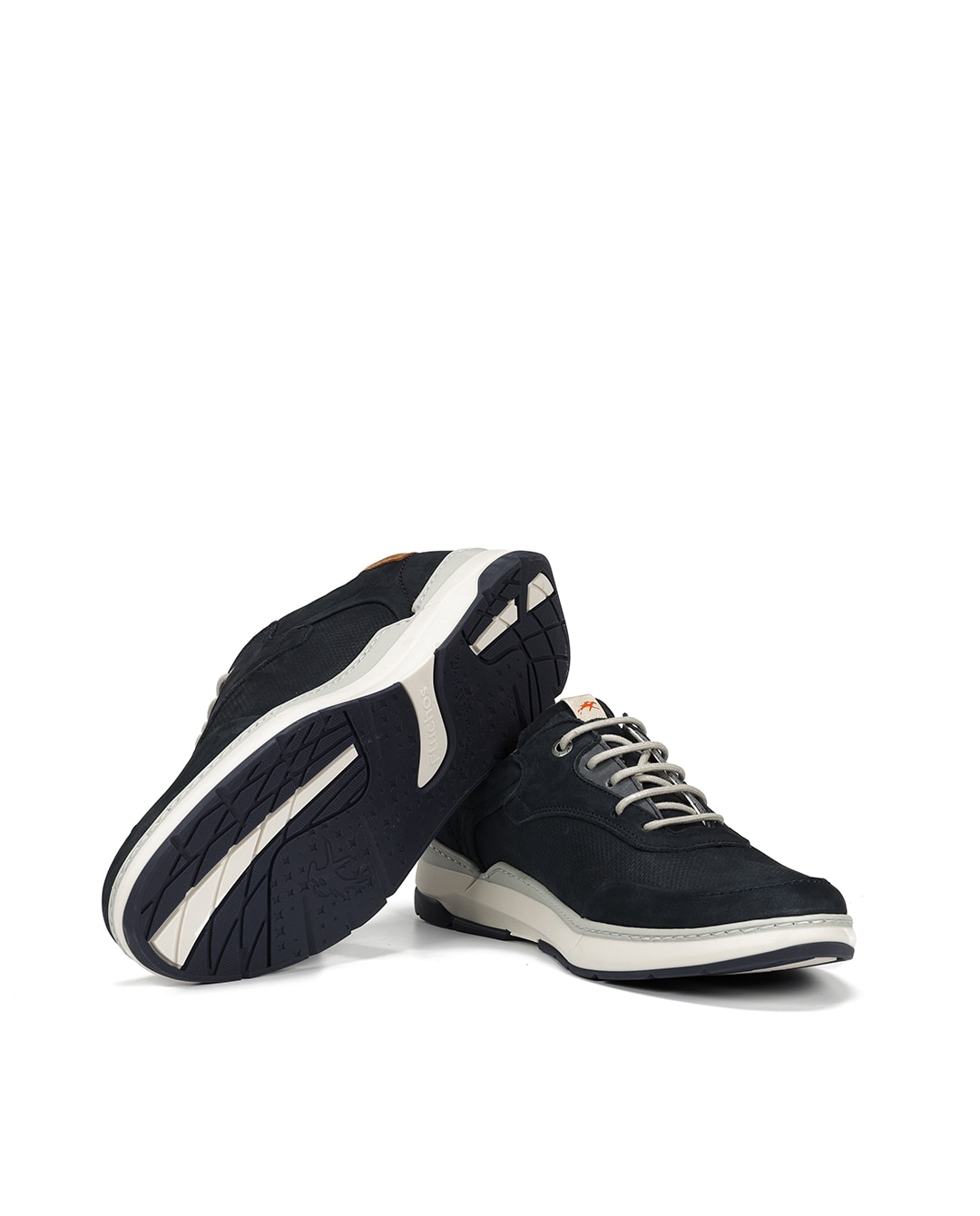 Sapatos de Cordões Fabricados em Nobuck Azul-4