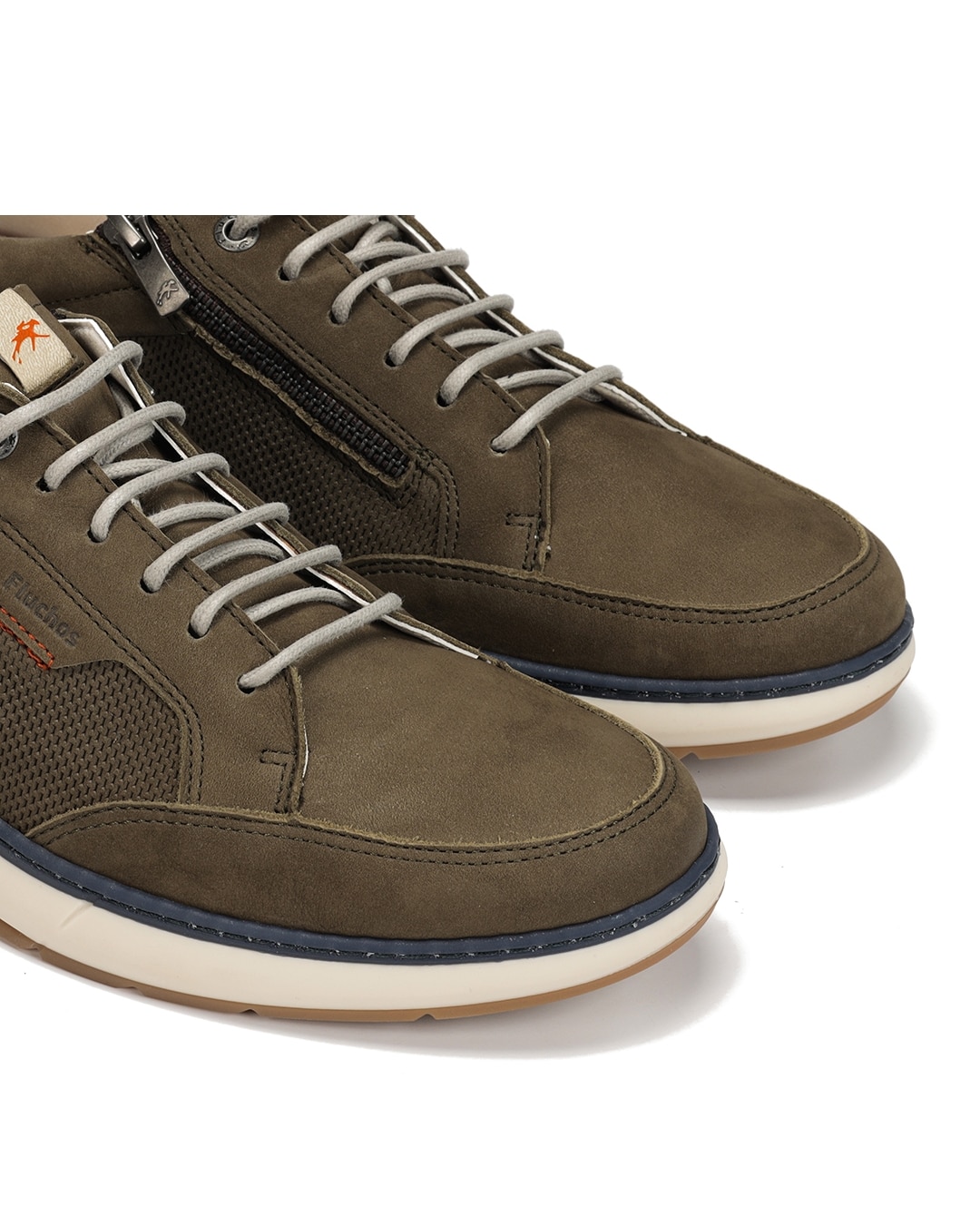 Sapatos de Cordões Fabricados em Nobuck Verde-6
