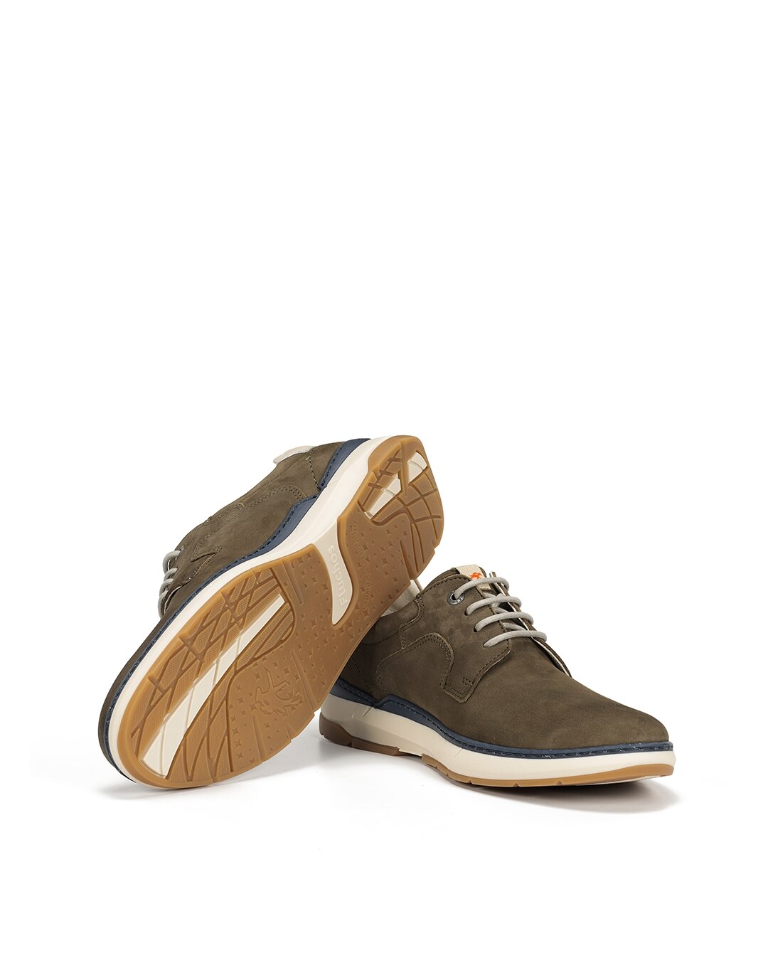 Sapatos de Cordões Fabricados em Nobuck Verde-4
