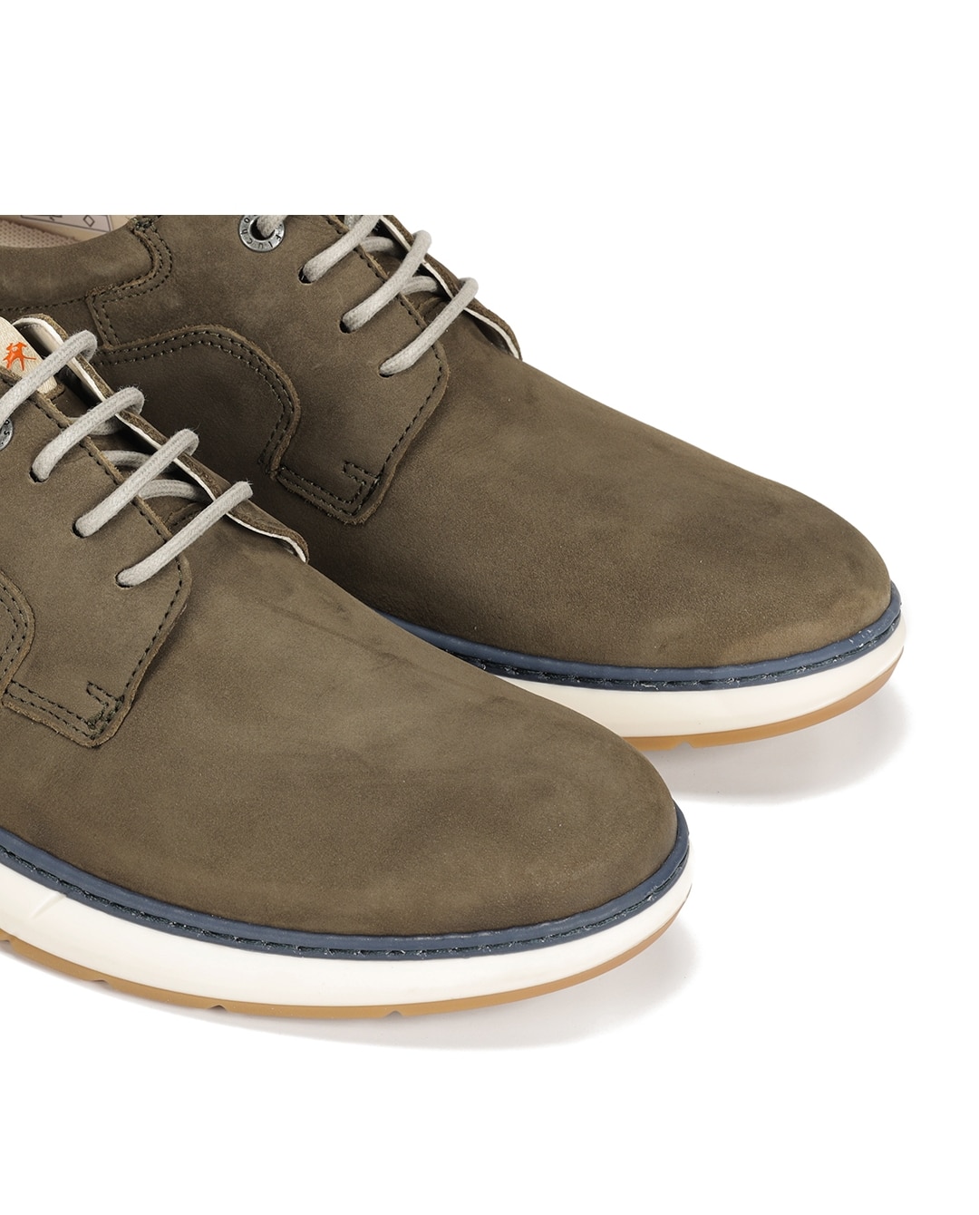 Sapatos de Cordões Fabricados em Nobuck Verde-6