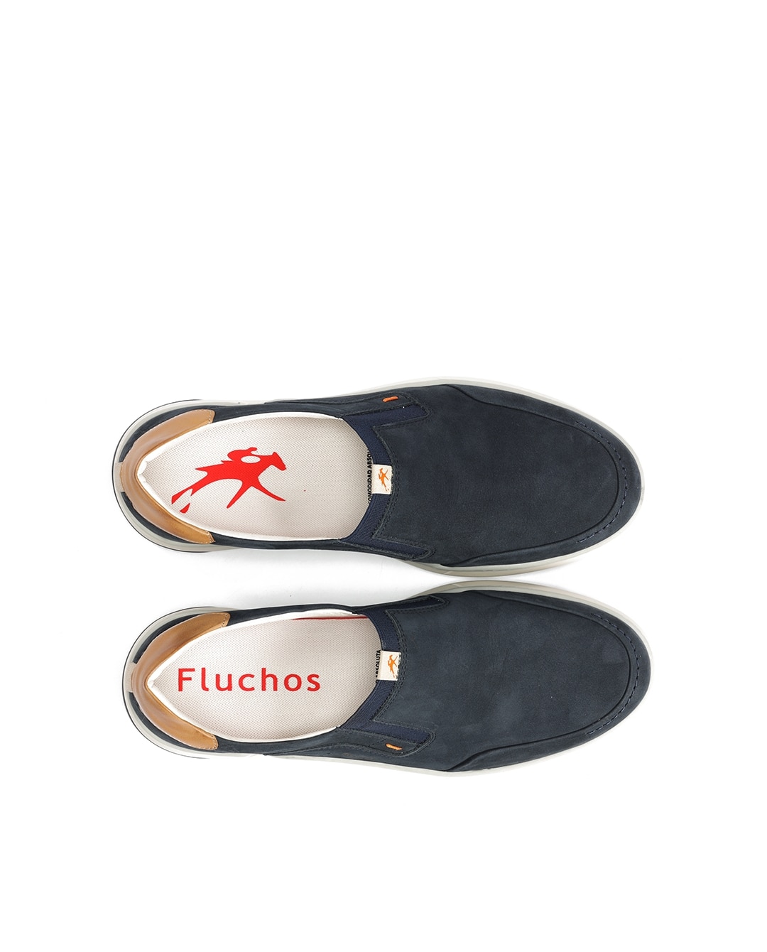 Mocassins Fabricados em Nobuck Azul-5