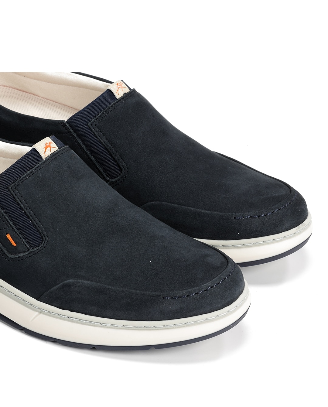 Mocassins Fabricados em Nobuck Azul-6