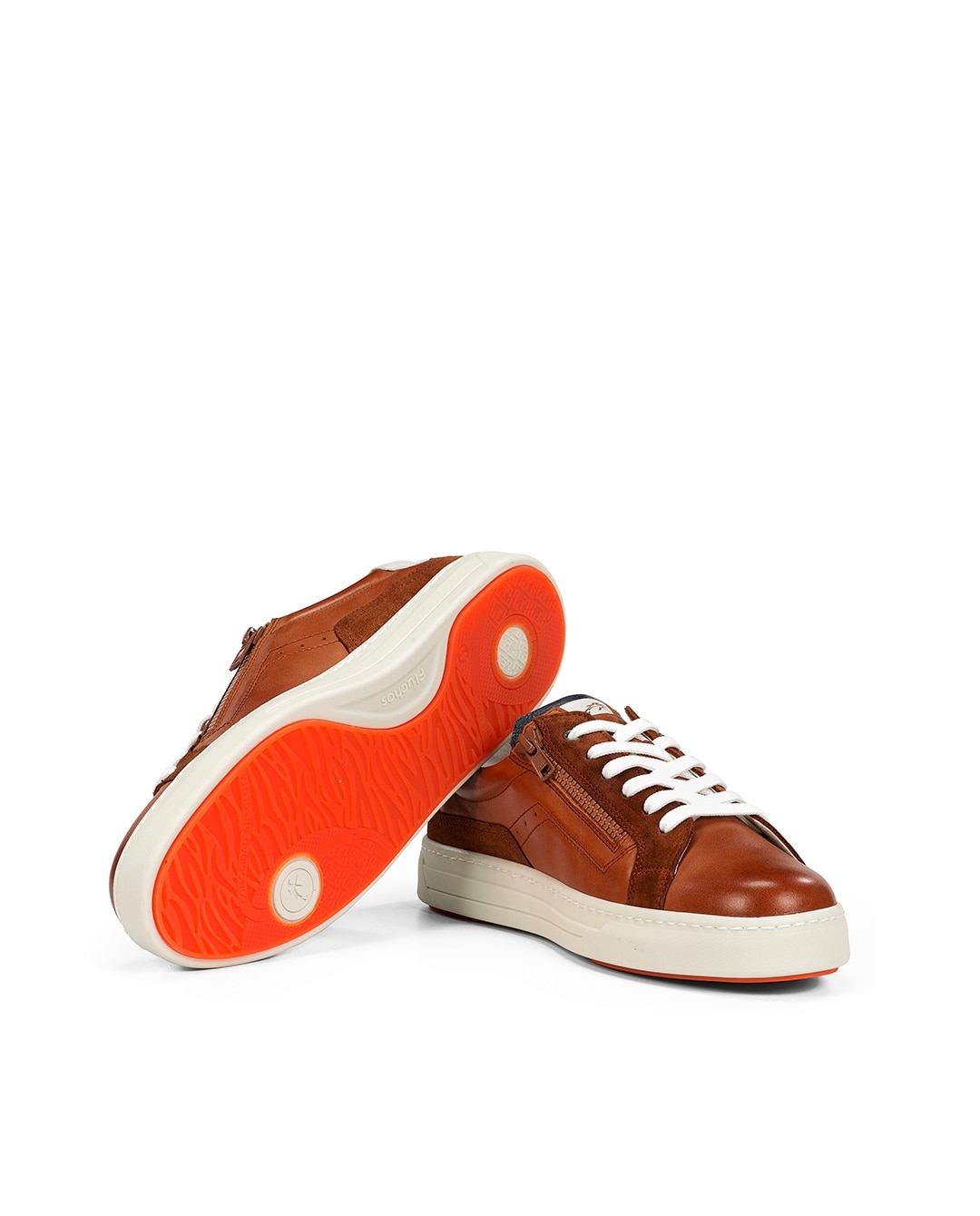 Sapatos de Cordões Fabricados em Pele Castanho-4