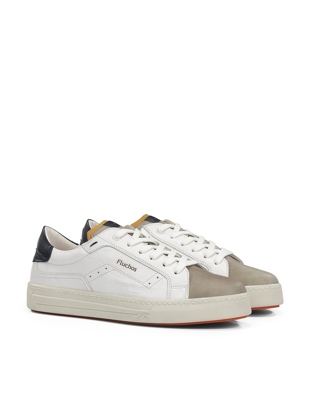 Sapatos de Cordões Fabricados em Pele Branco-2