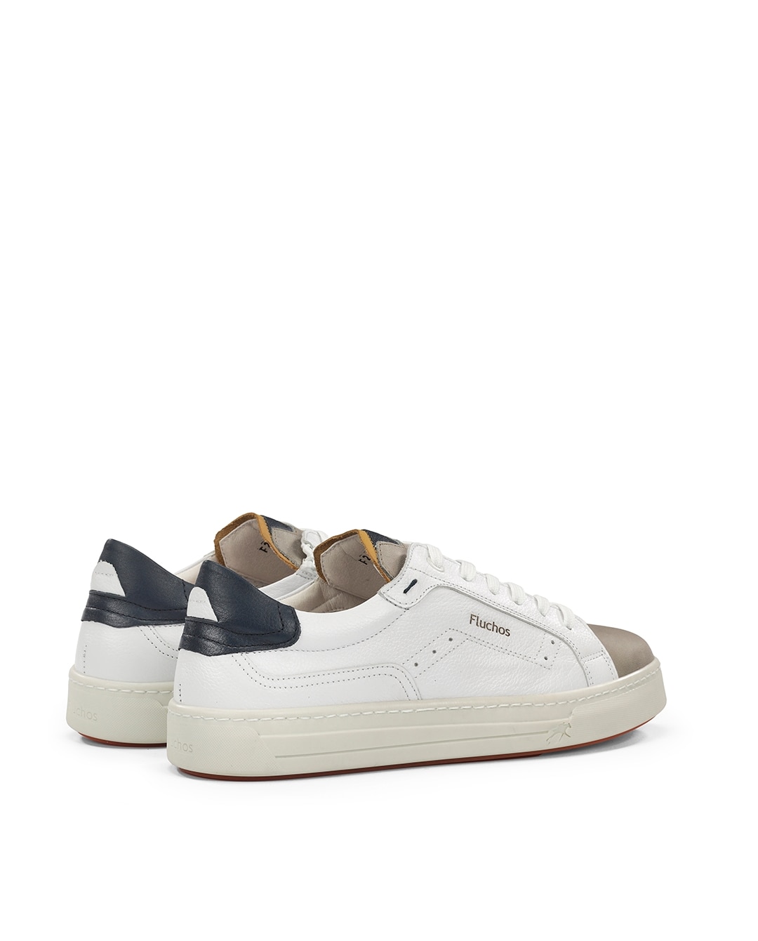 Sapatos de Cordões Fabricados em Pele Branco-3