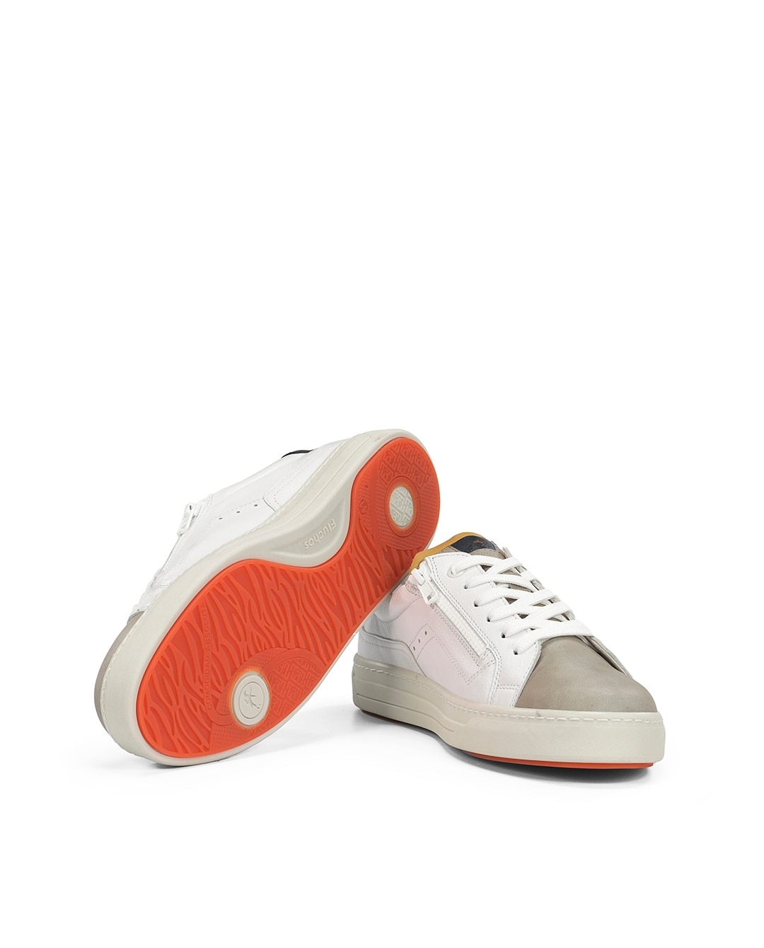 Sapatos de Cordões Fabricados em Pele Branco-4