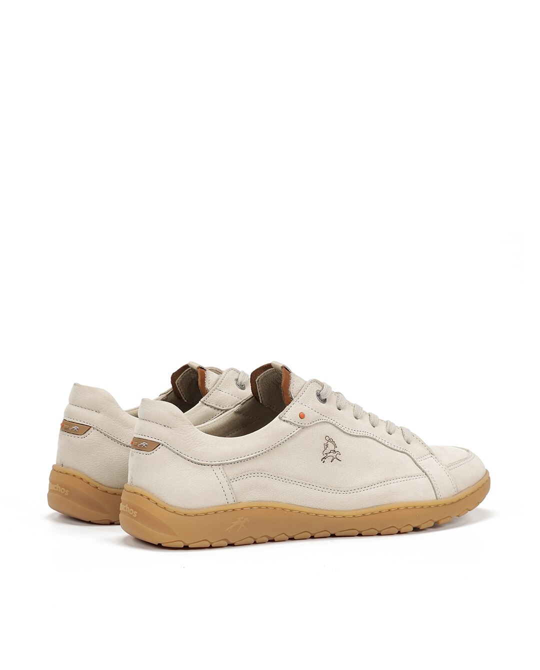 Sapatos de Cordões Fabricados em Nobuck Branco-3