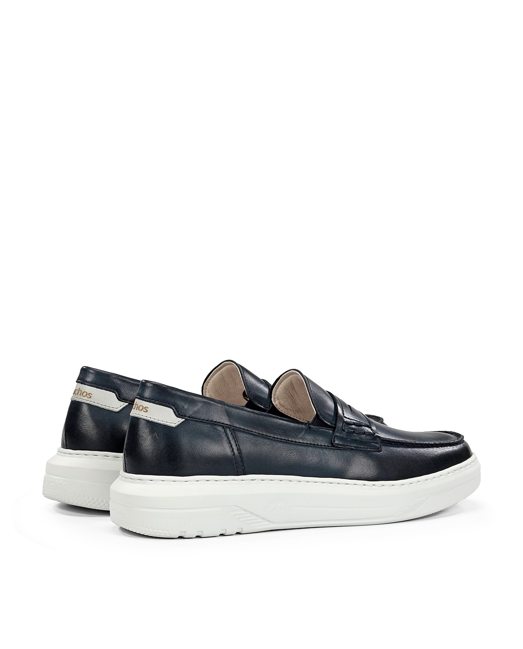 Mocassins Fabricados em Pele Azul-2