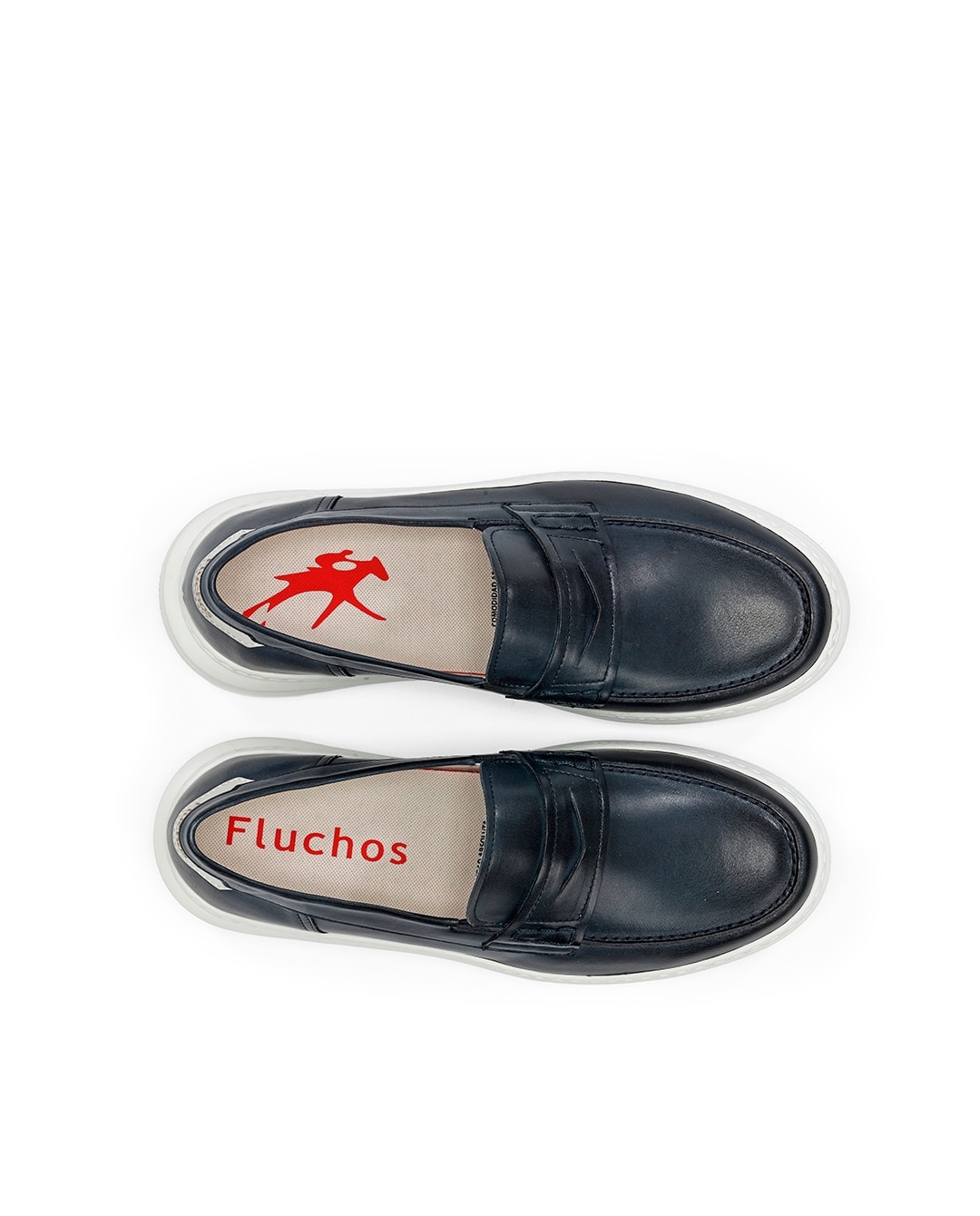 Mocassins Fabricados em Pele Azul-5