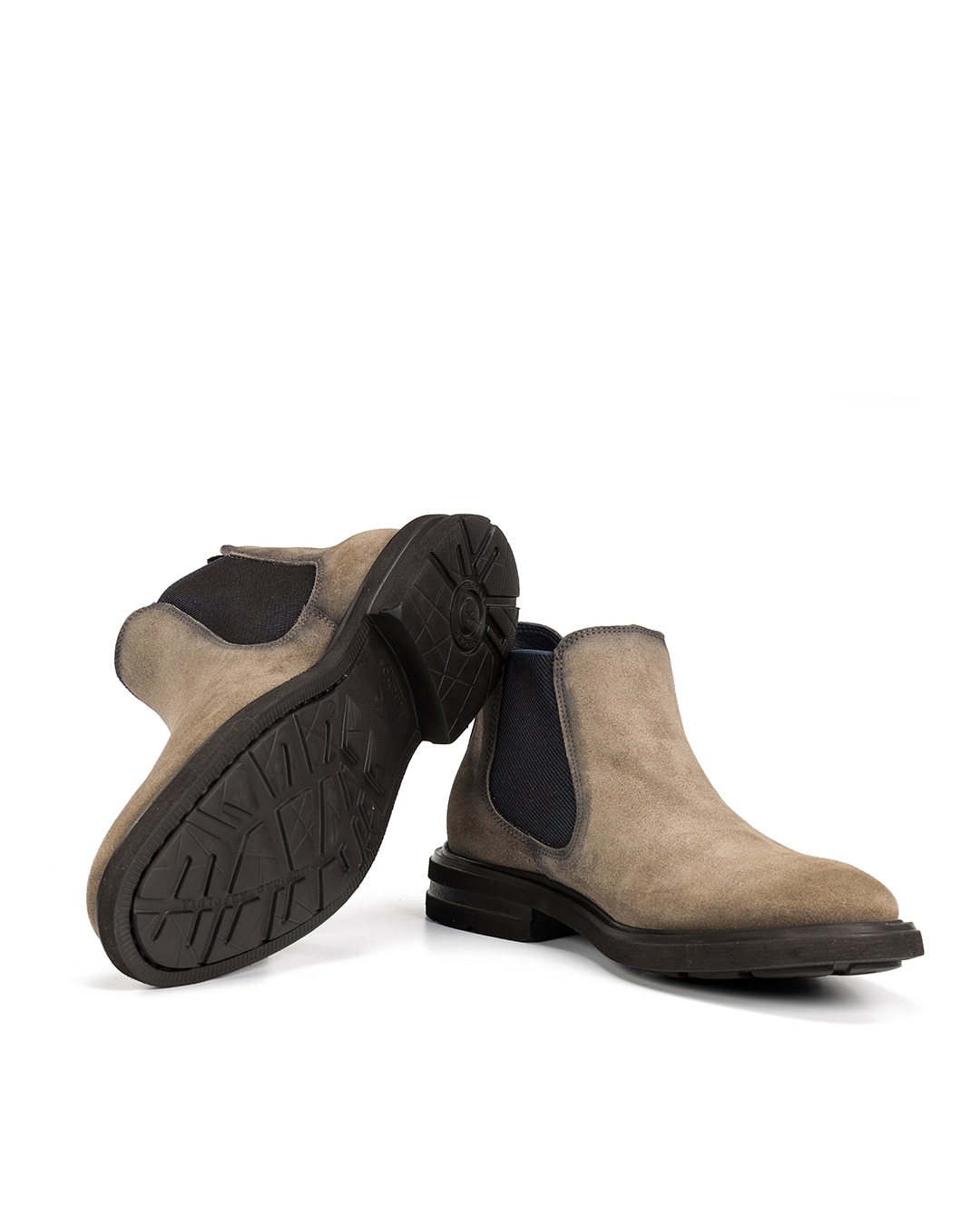 Botins Fabricados em Camurça Castanho-4