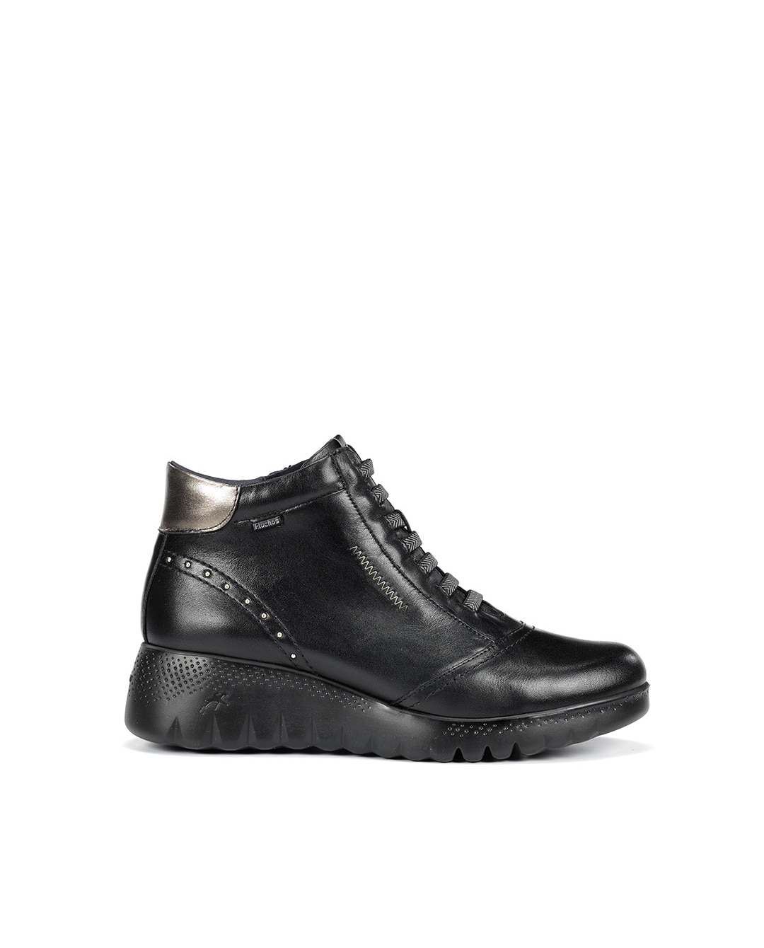 Botins Fabricados em Pele Preto / Crómio-1
